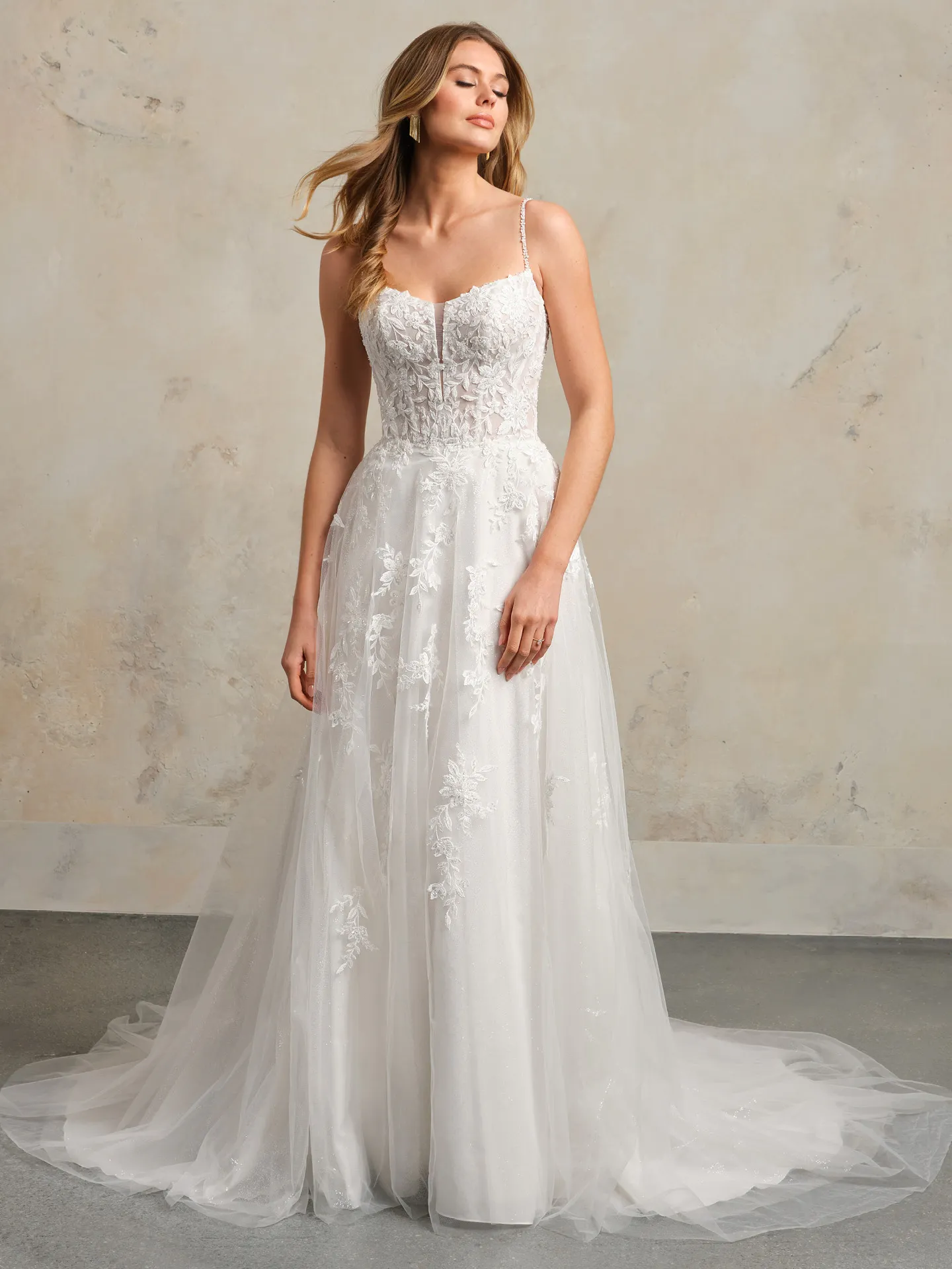 Exquisite Catherine Bridal Dress With Spaghetti Straps
