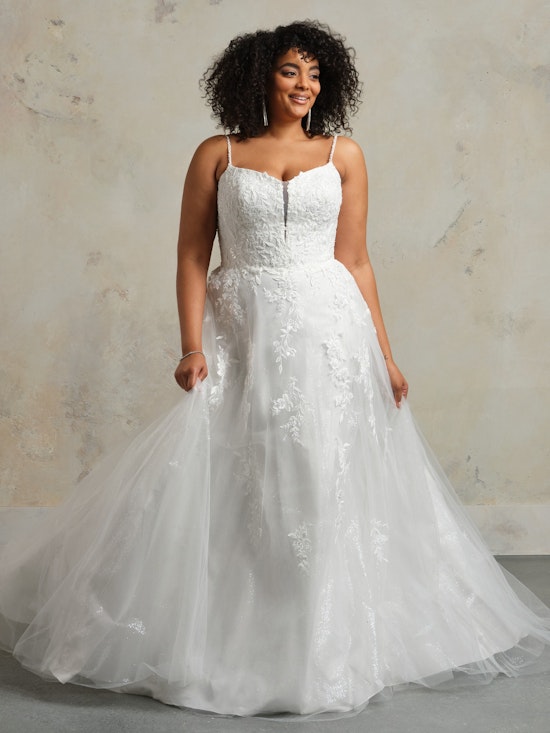 Rebecca Ingram Catherine A Line Wedding Dress 24RS791B01 Alt60 IV Curve