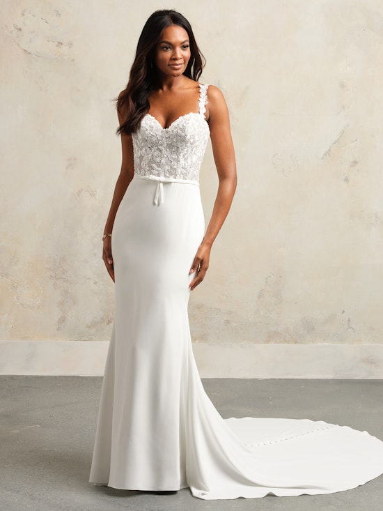 Rebecca Ingram Cecilia Fit and Flare Wedding Dress 24RS789A01 Alt40 IV