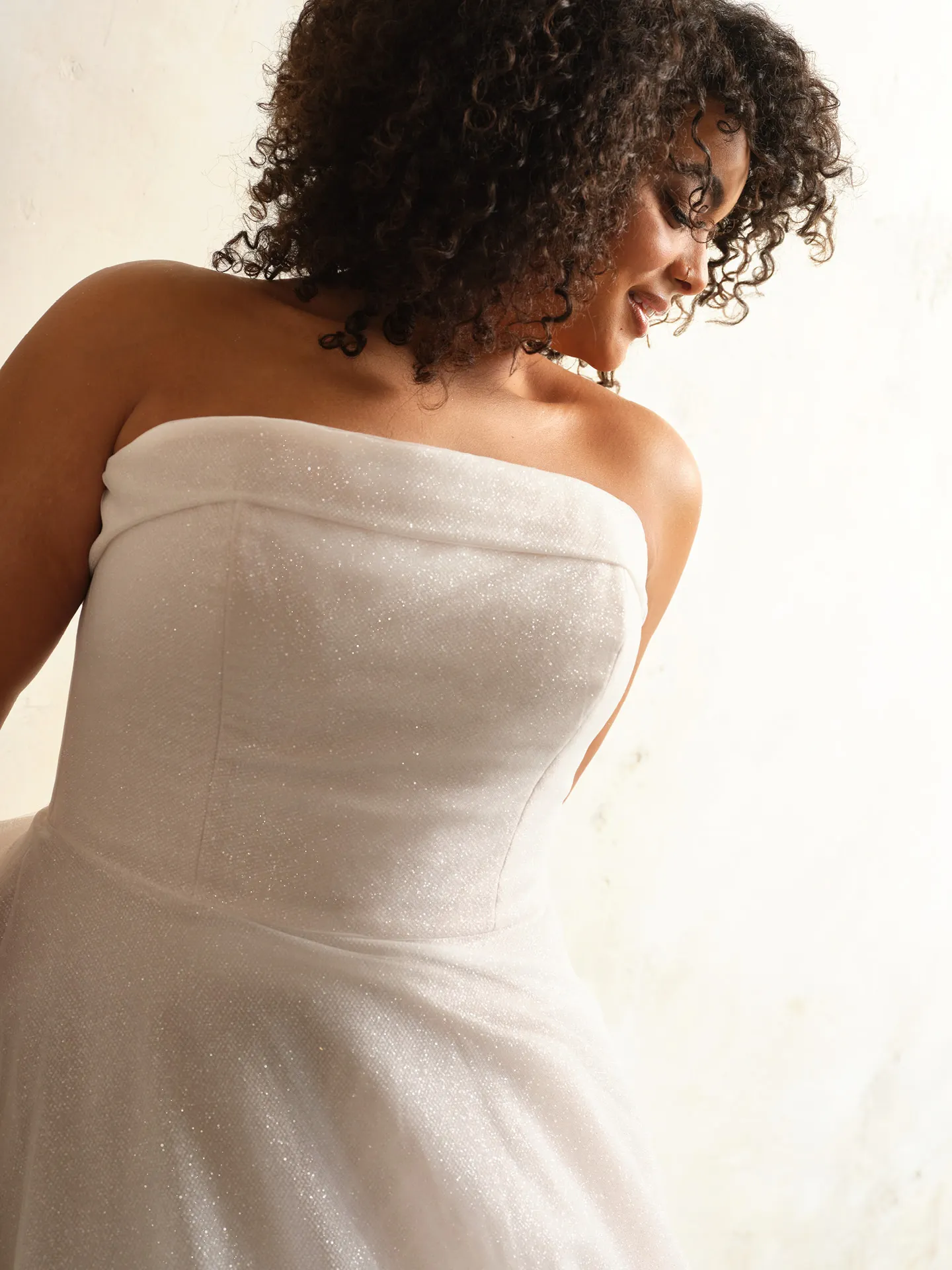 Rebecca Ingram Elizabeth soft A-line wedding dress front view