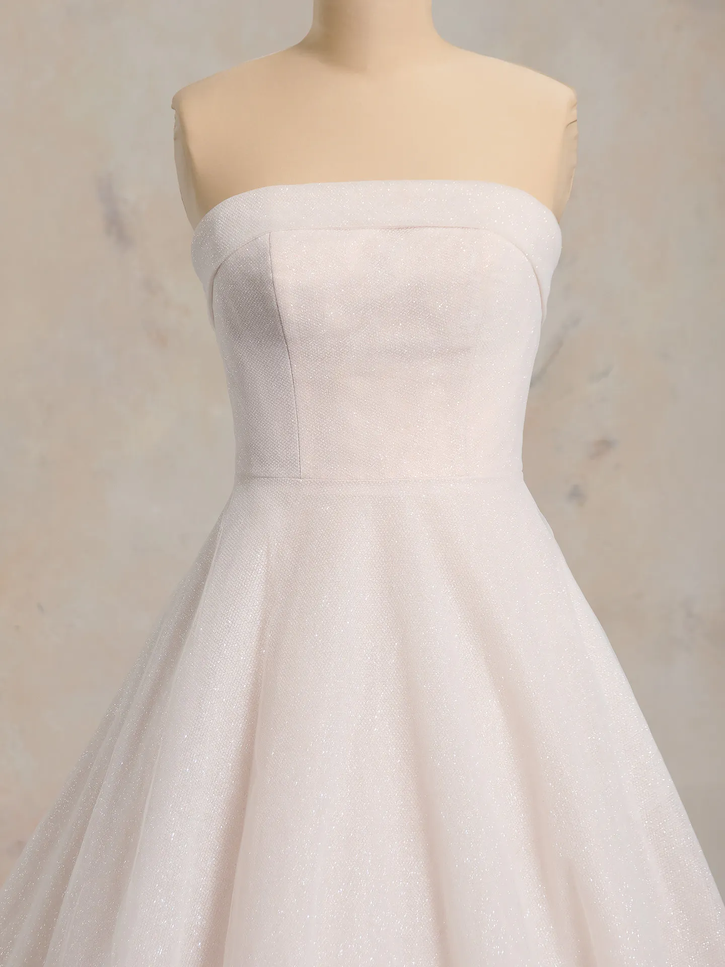 Rebecca Ingram Elizabeth front view strapless A-line bridal gown