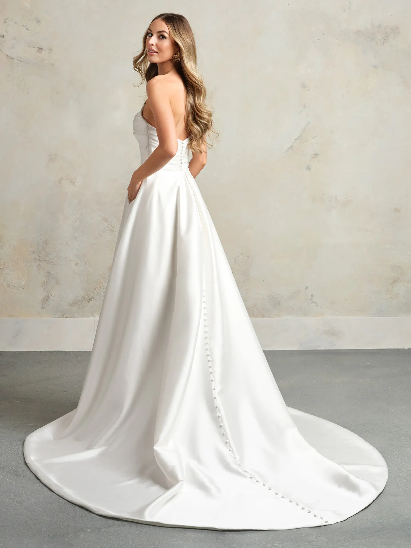 Rebecca Ingram Ethelinda back view, playful and fun short wedding dress.
