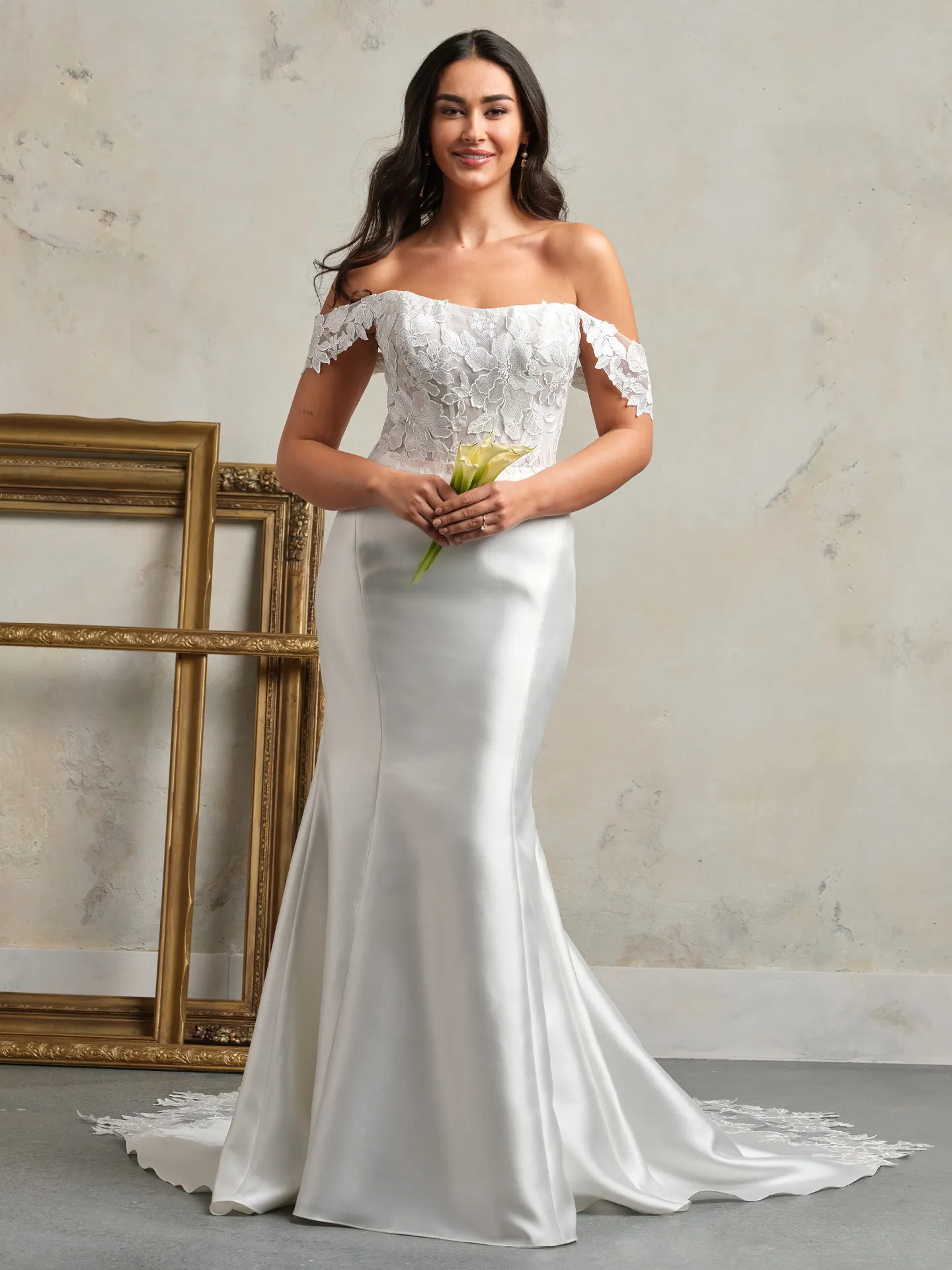 Maggie Sottero Goldie strapless corset gown front view