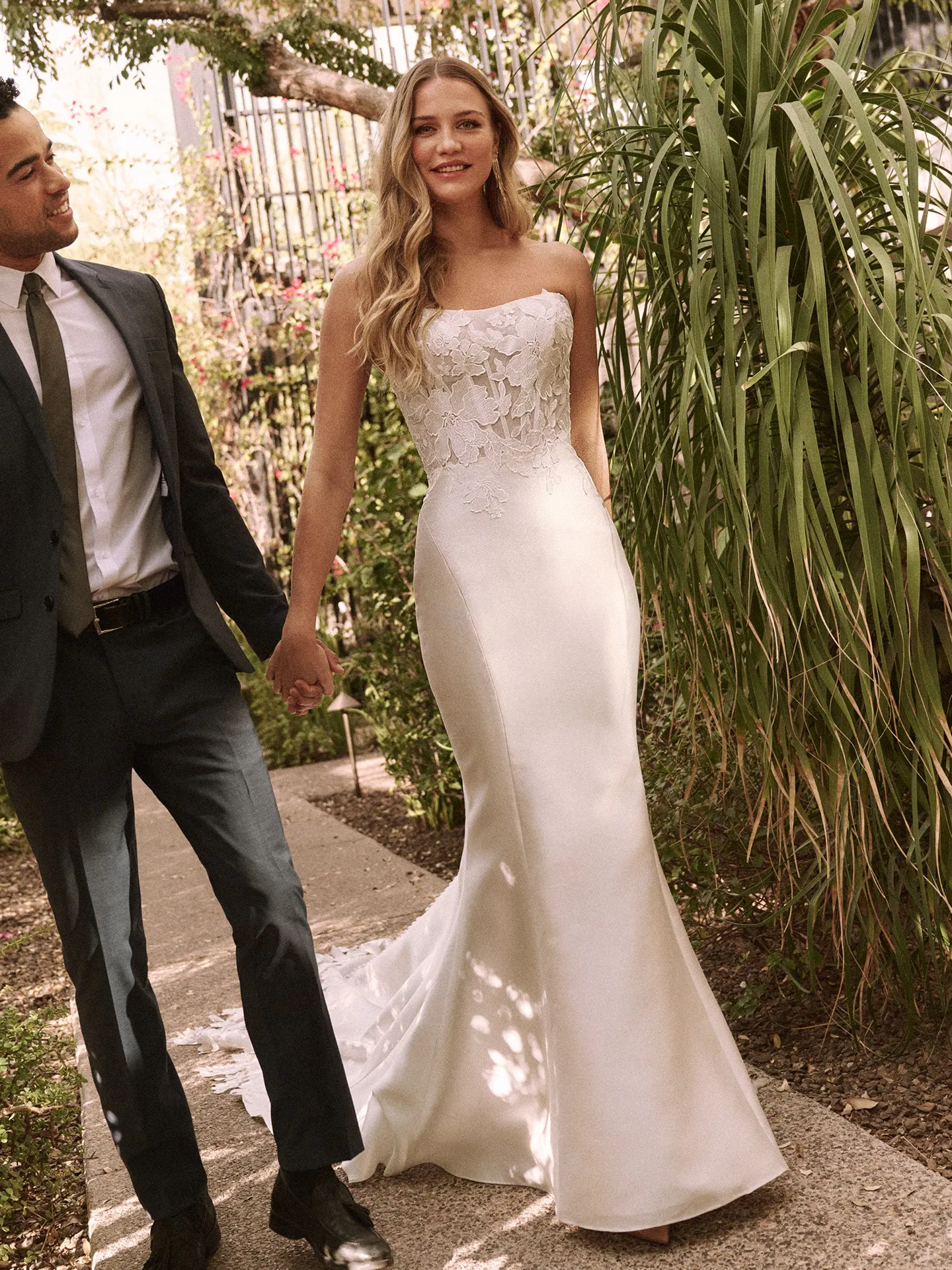 Maggie Sottero Goldie strapless corset gown front view