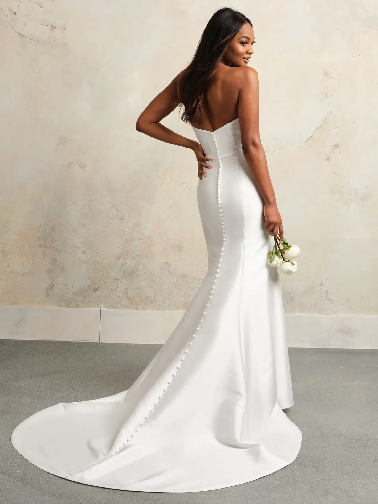 Maggie Sottero Maisie back view elegant wedding gown