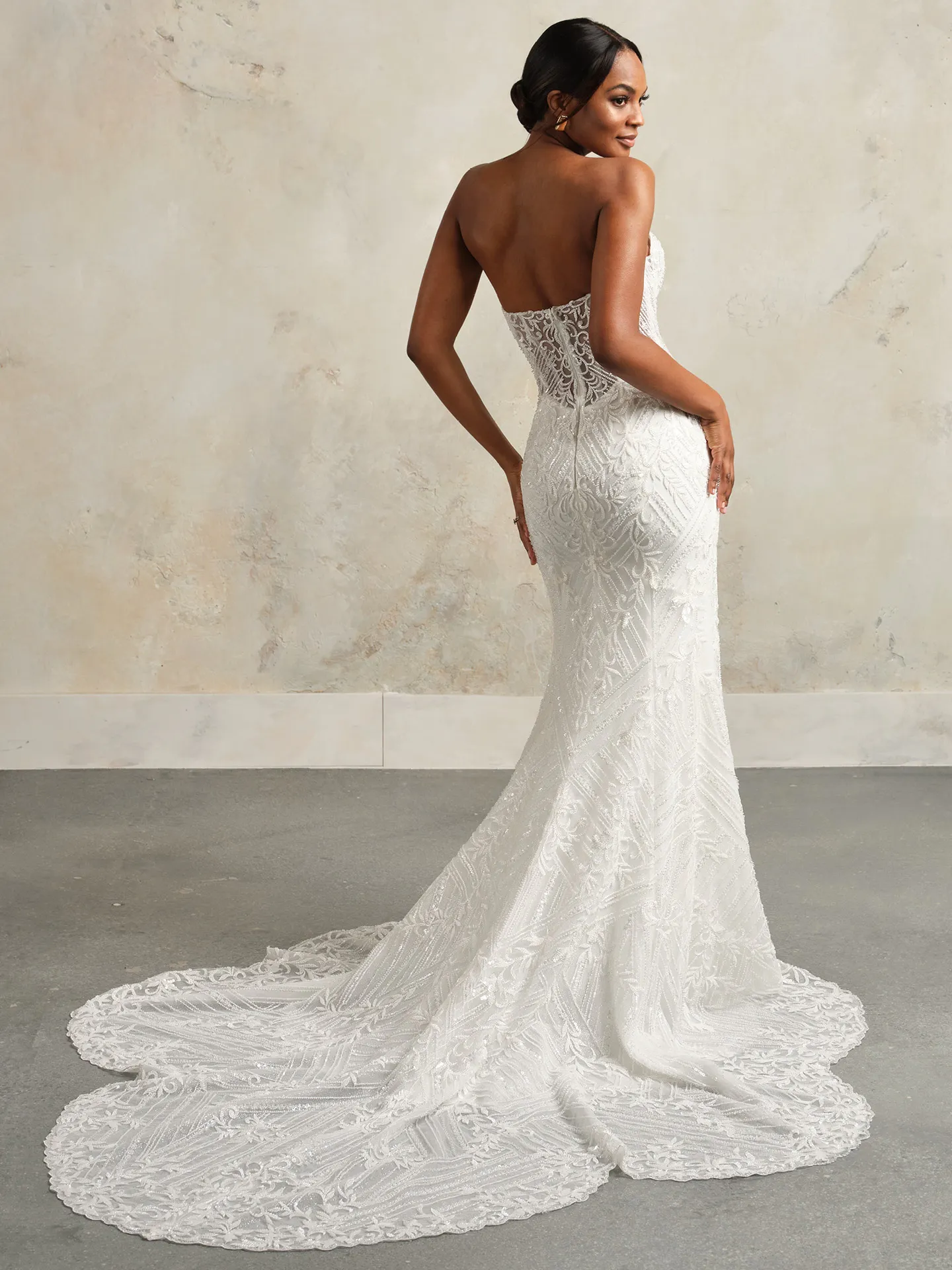 maggie sottero beaded wedding dress Sorrento Cat Eye Strapless Gown Collection VI-SMC Maggie Sottero Brogan Is Size:2 Pants Sabrina Carpenter Wears an