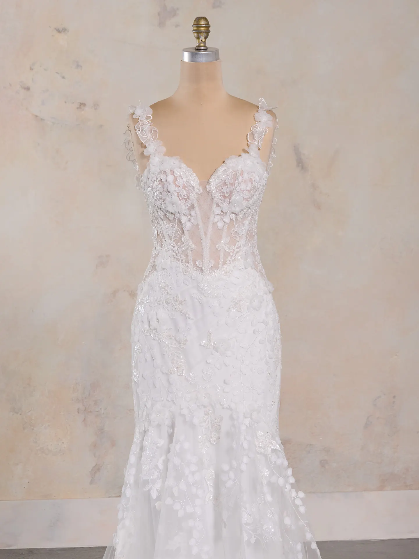 Rebecca Ingram Kellen floral tulle gown front view