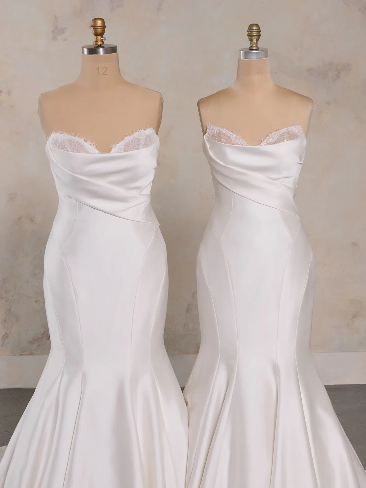 Leilani sequined fit-and-flare bridal dress front view