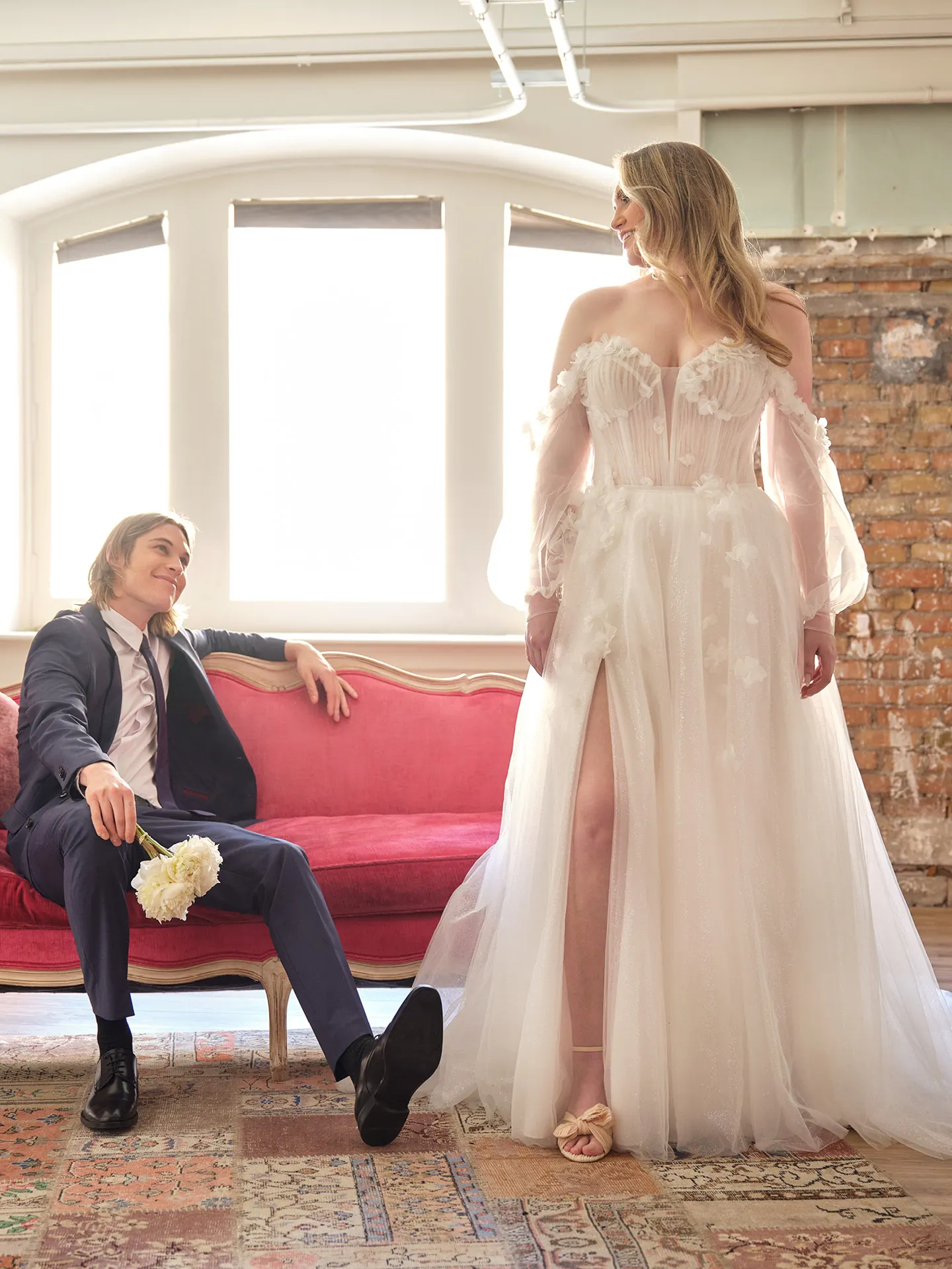 Maggie Sottero Allison tulle A-line gown front view
