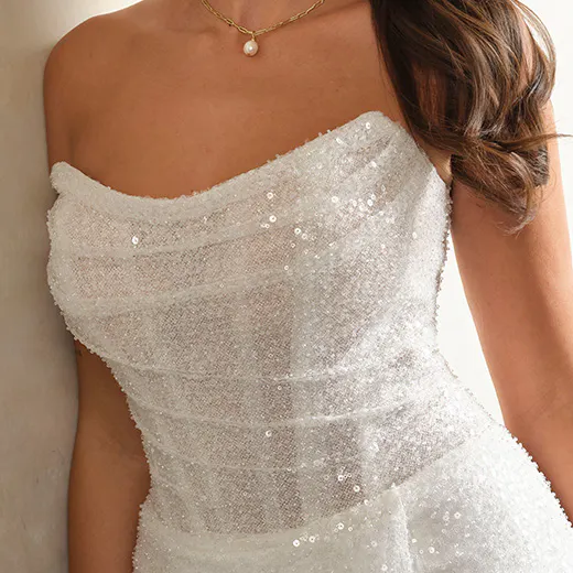 Sottero and Midgley Ashley front view strapless beaded gown