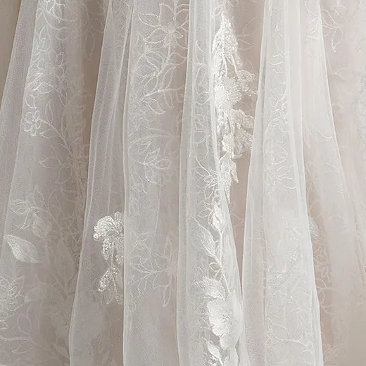 Yolanda lace mermaid wedding dress detail Maggie Sottero