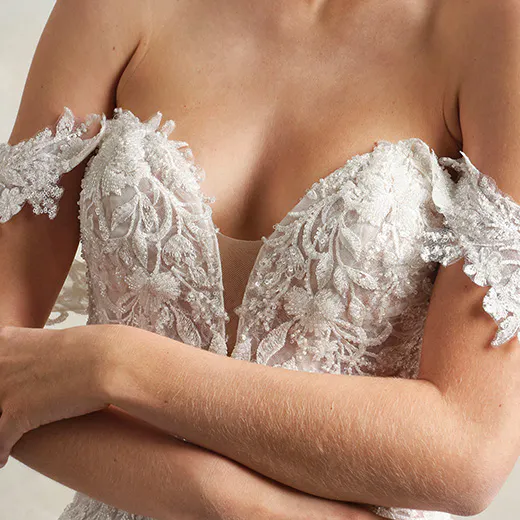 Maggie Sottero Yolanda detailed lace closeup