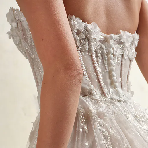 Rebecca Ingram Athlone floral corset back view