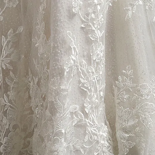 Chesney wedding dress floral lace detail