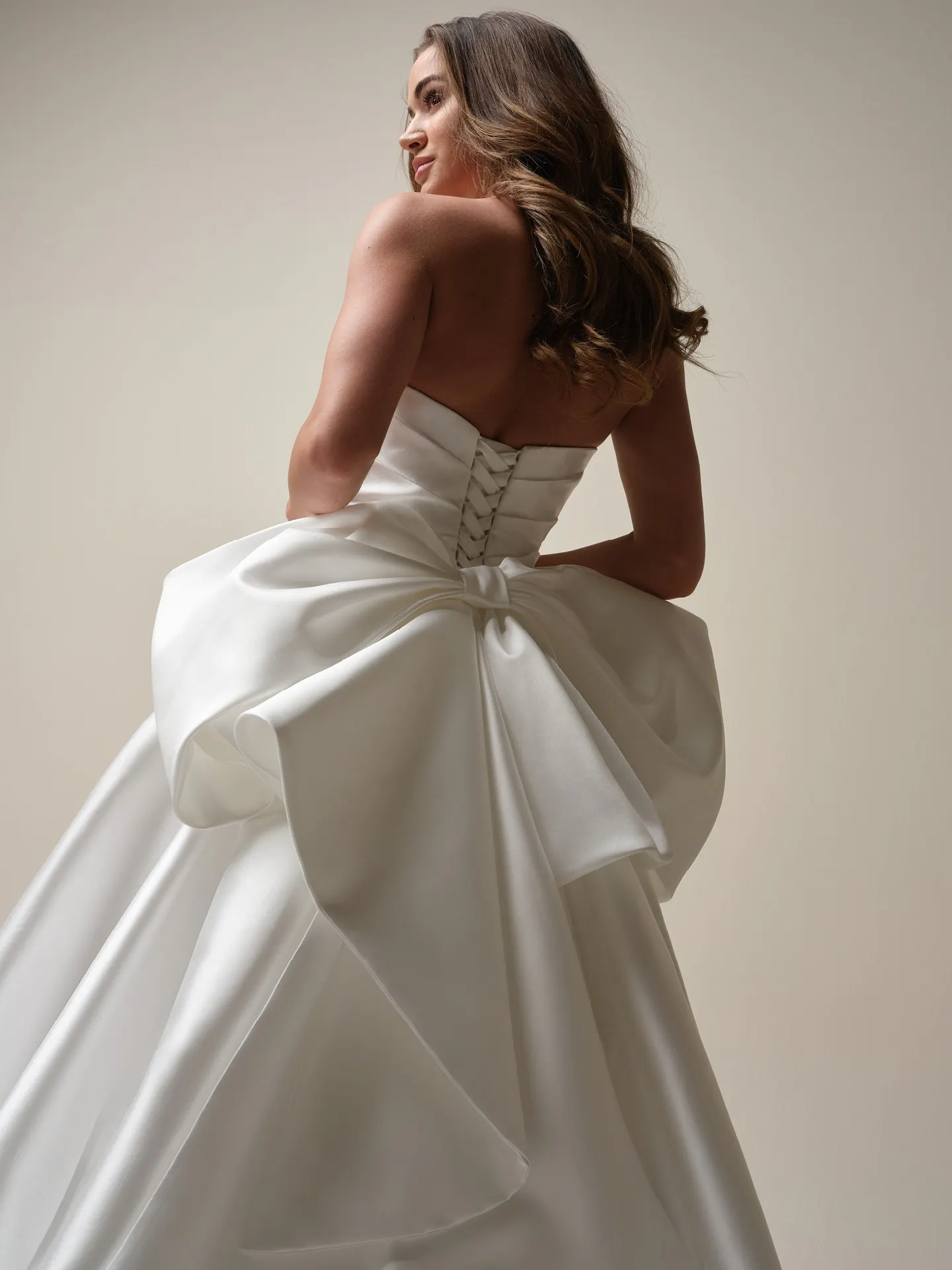 Maggie Sottero Aubrielle back view with large detachable bow