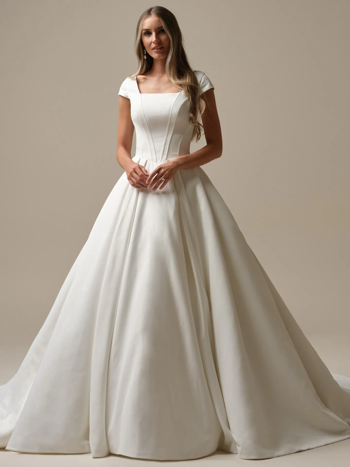 Maggie Sottero Derrick Leigh front view ball gown wedding dress