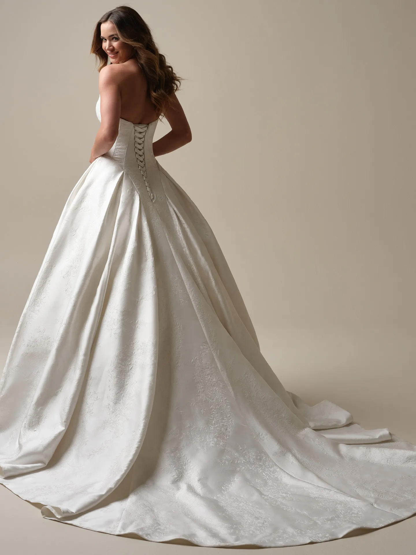 Fortune Marie back view Maggie Sottero princess jacquard ball gown