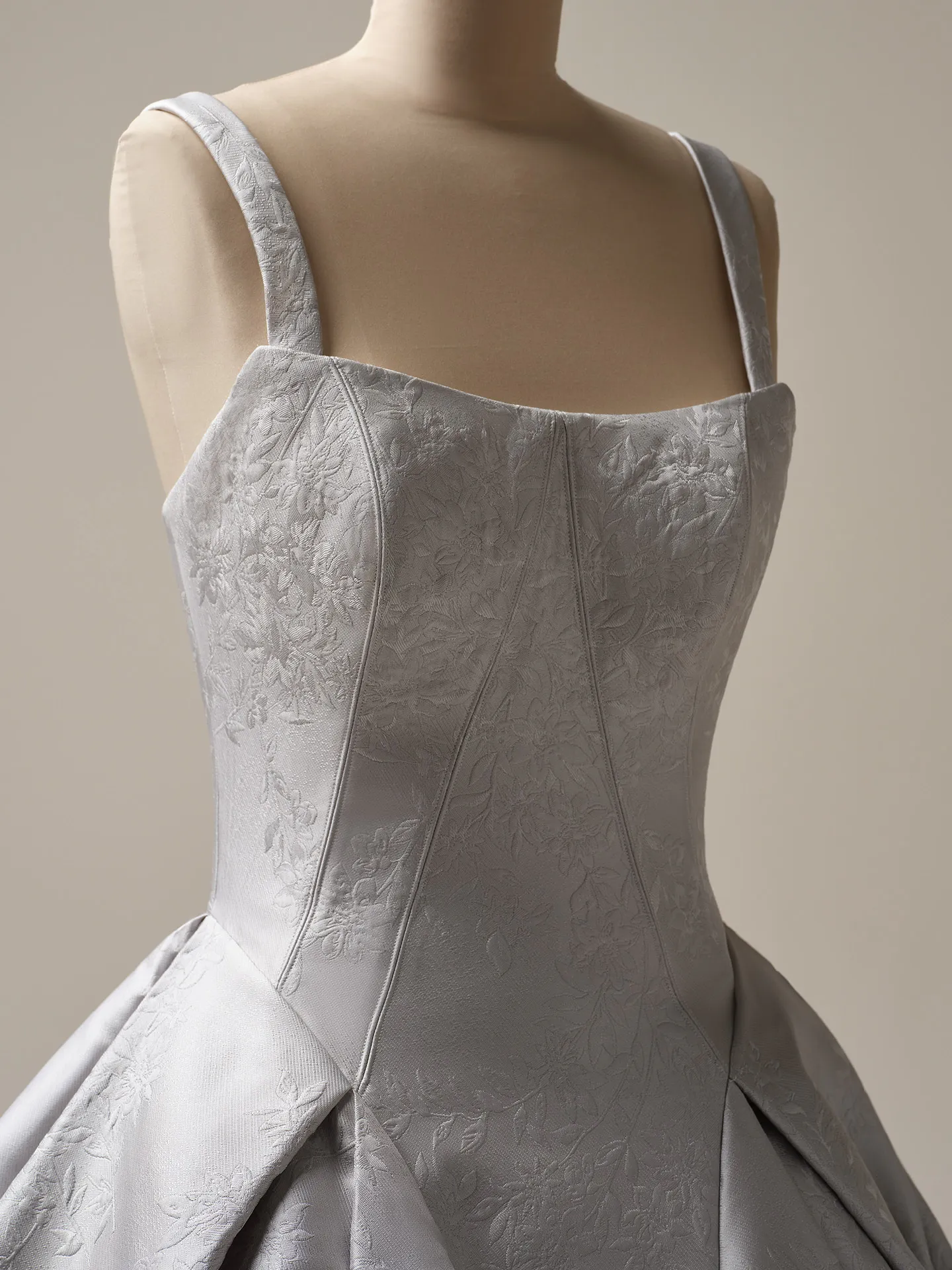 Maggie Sottero Fortune Marie front view jacquard detachable straps