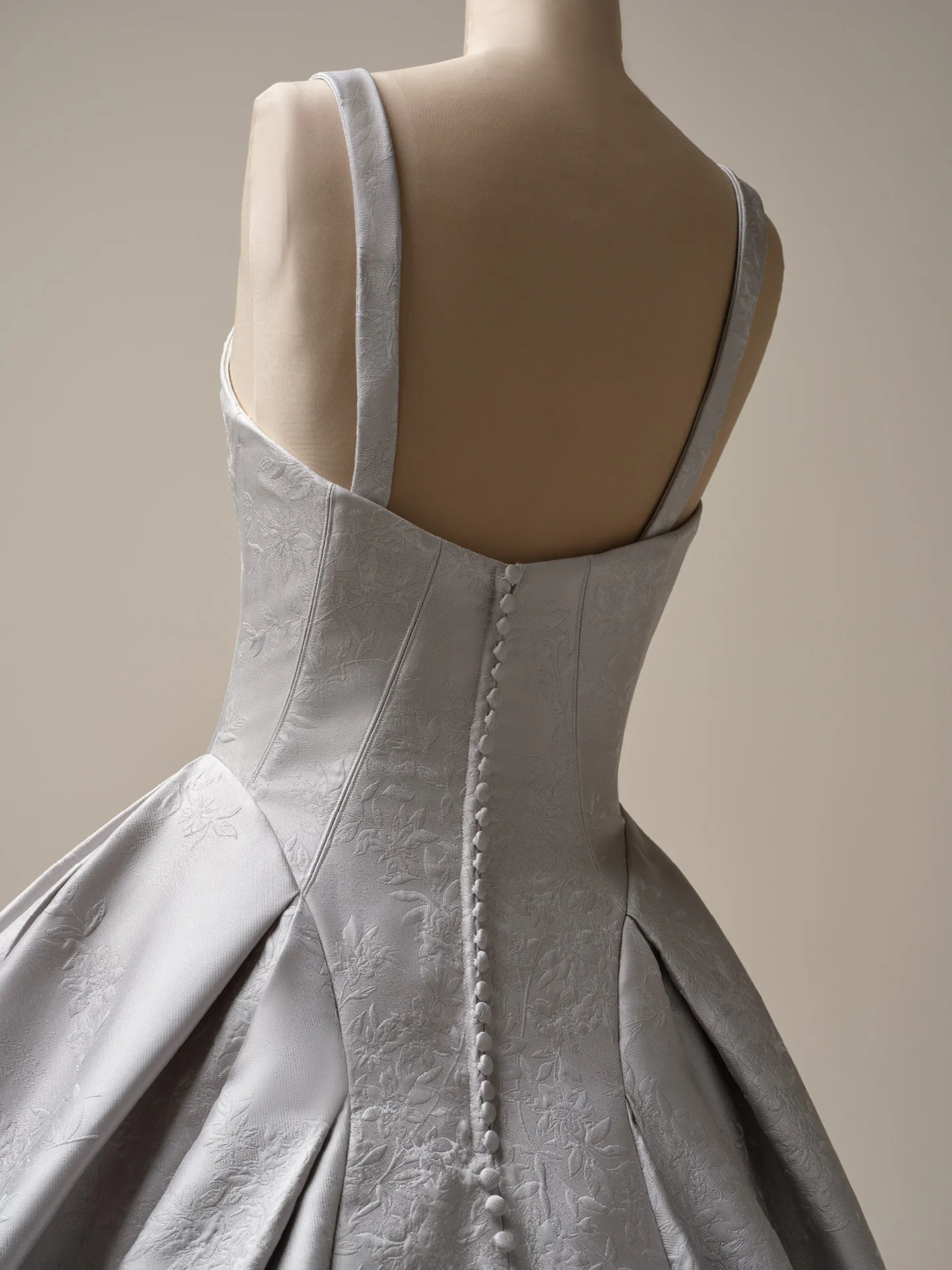 Maggie Sottero Fortune Marie back view buttoned jacquard ball gown