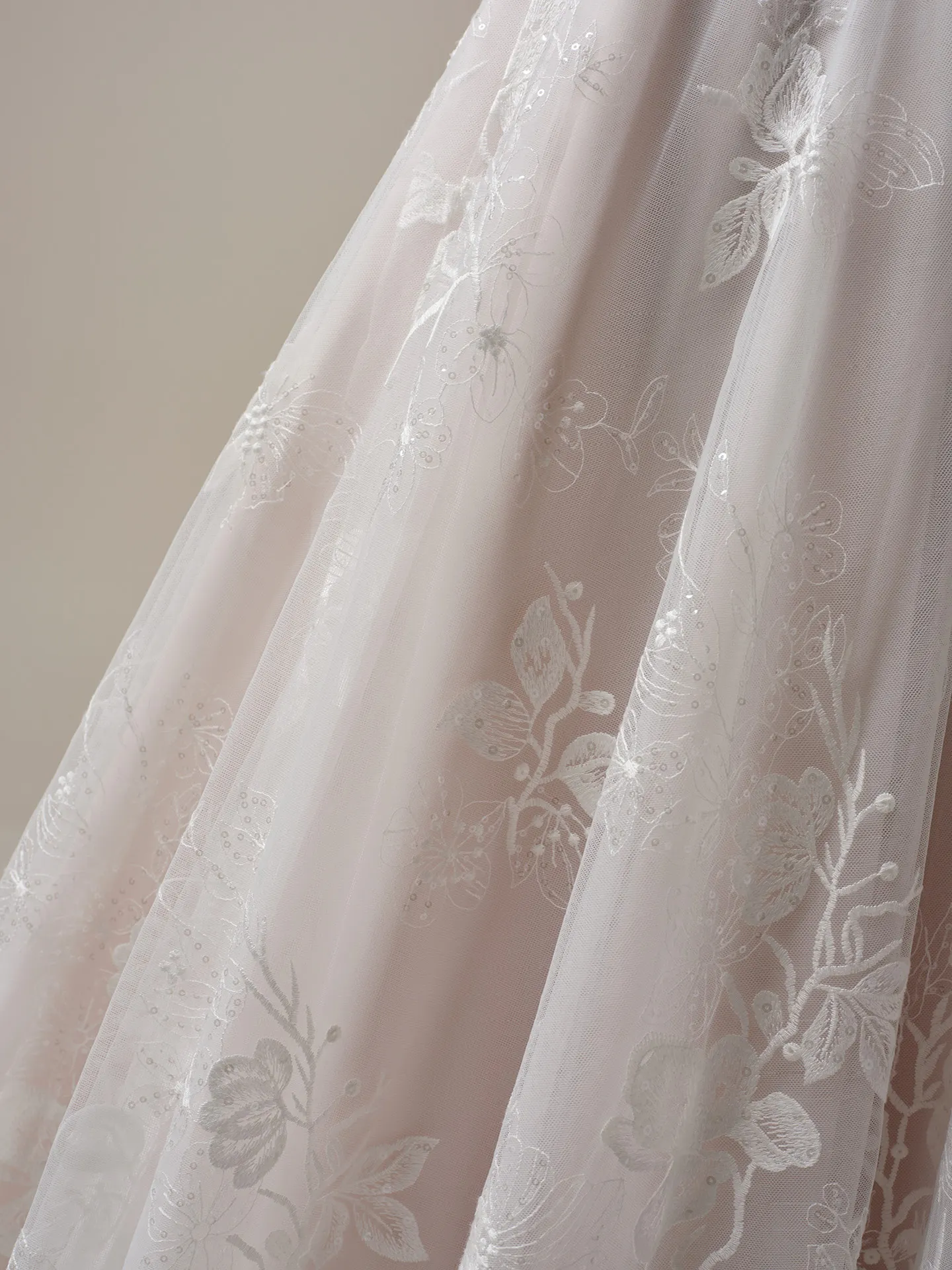 Jerrica beaded floral A-line bridal dress detail Maggie Sottero