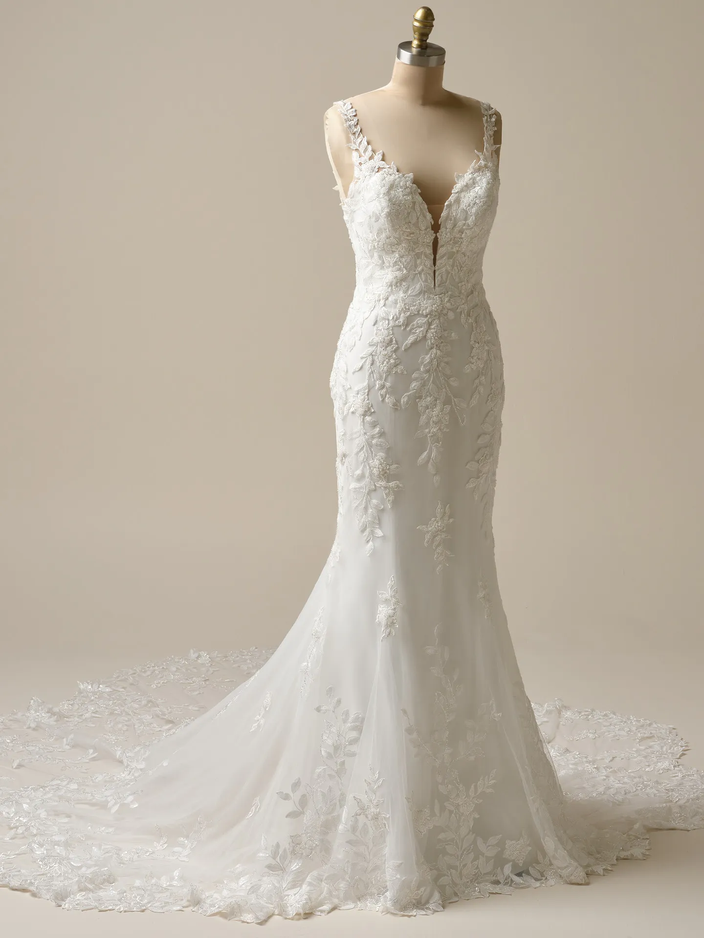 Maggie Sottero Keegan glittering mermaid gown front view