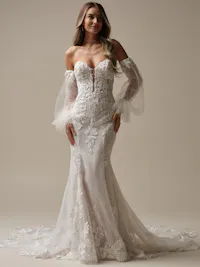 Detachable balloon long sleeves with glitter tulle