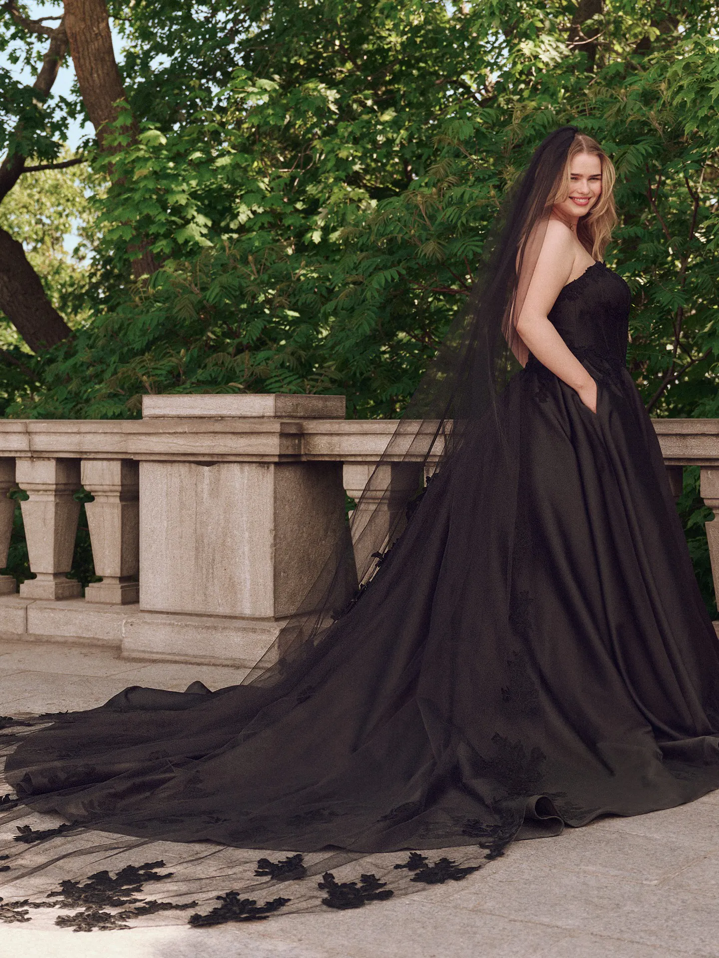 maggie sottero black wedding dress Serafina Basque Waist Satin Ball Gown | Catching Floral Lace sale-20250325 90s Fancy 70s And Type of order:Ready to Ship