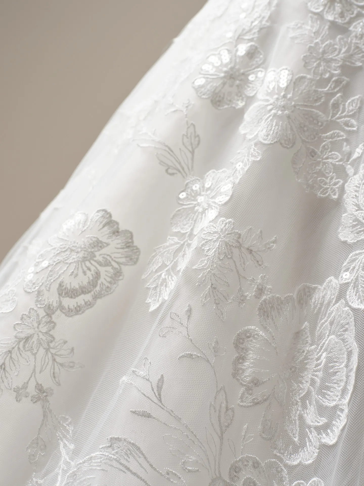 Maggie Sottero Skylar floral lace detail, A-line bridal gown