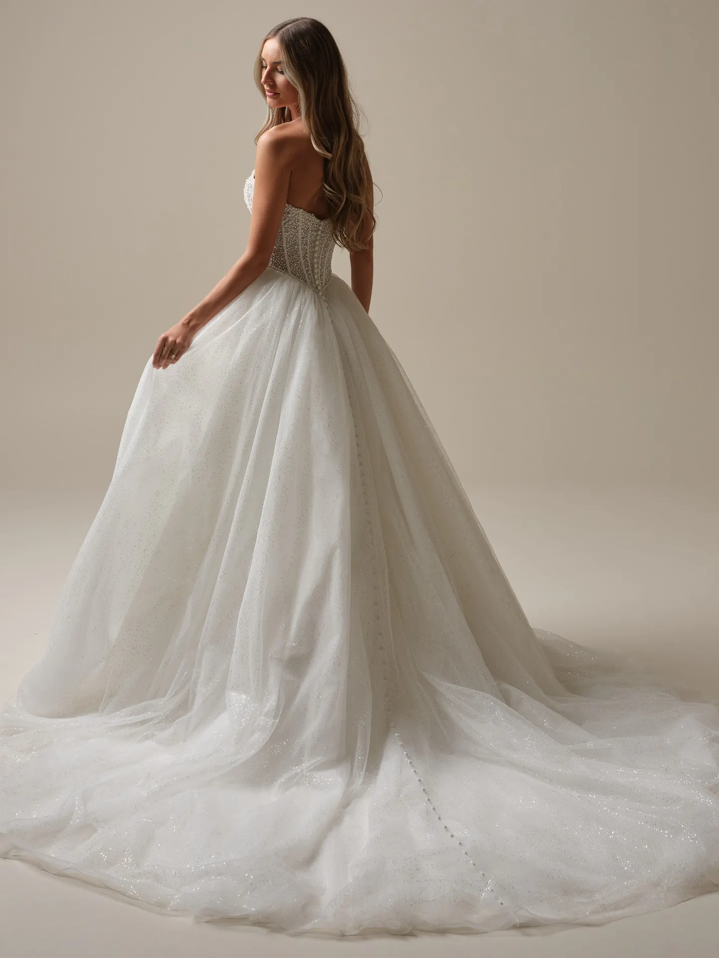 Maggie Sottero Tina Lane ball gown back view