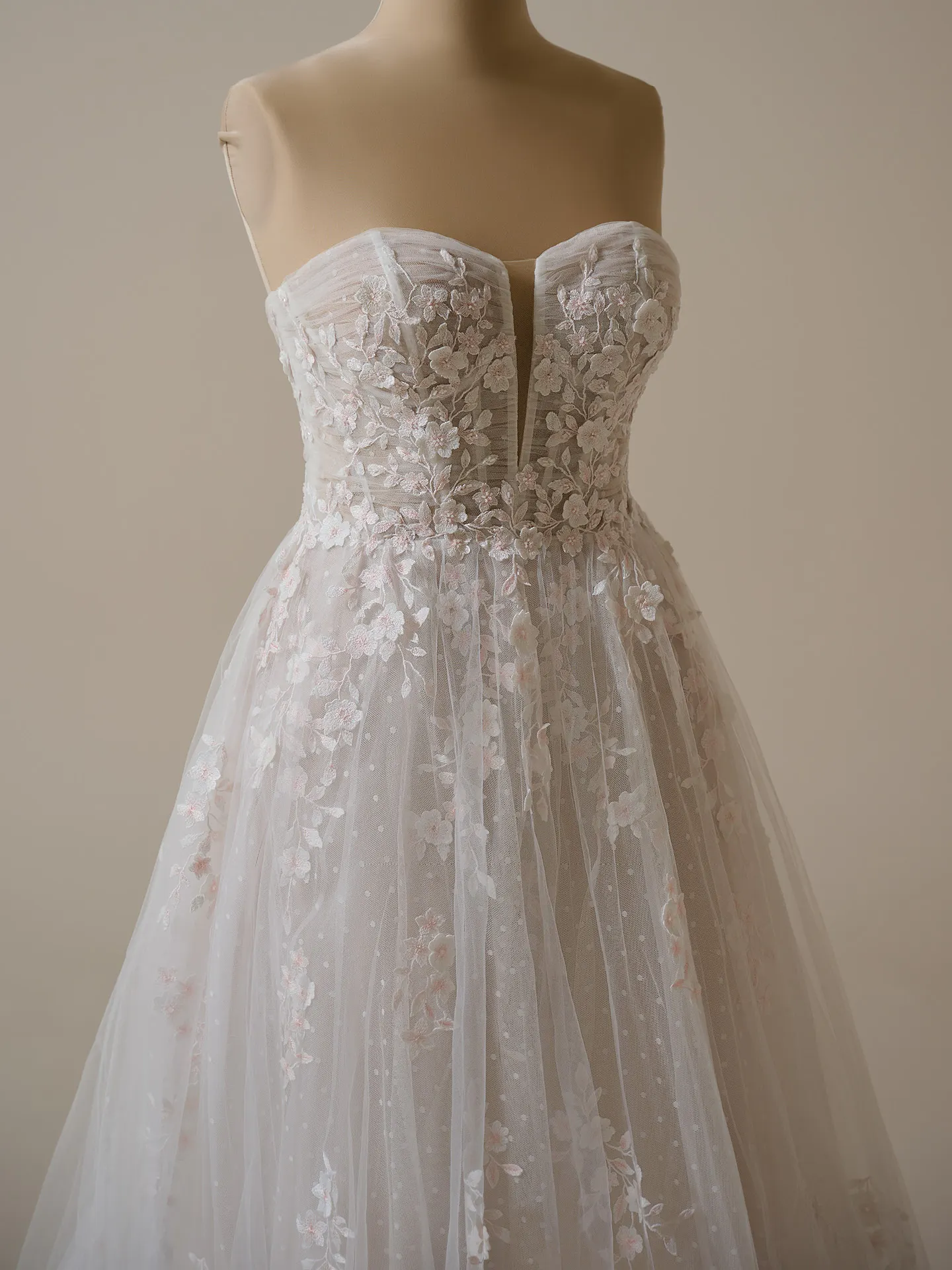 Maggie Sottero Zephyrine floral A-line gown front view