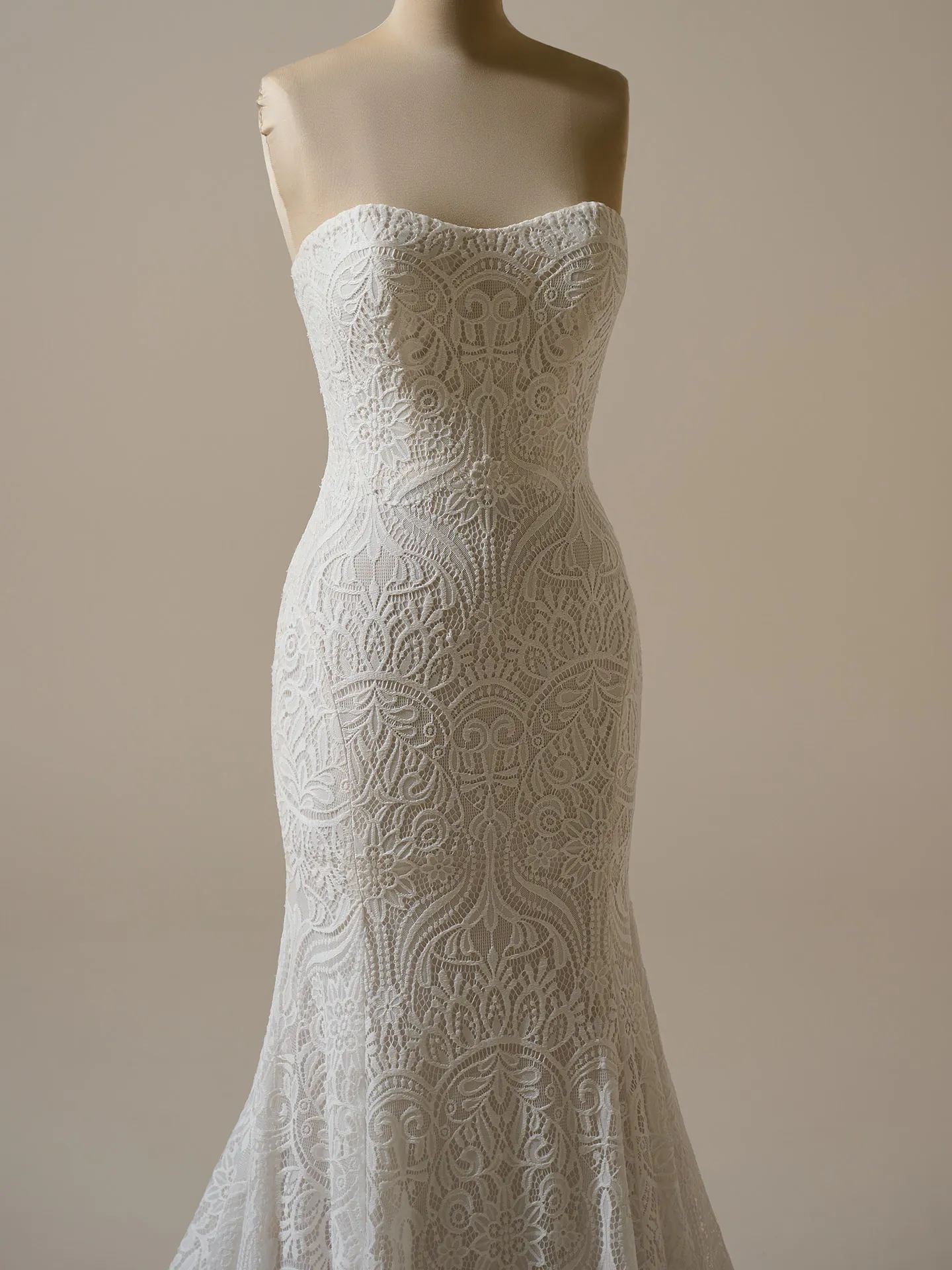 Maggie Sottero Berkeley front view lace sheath bridal dress