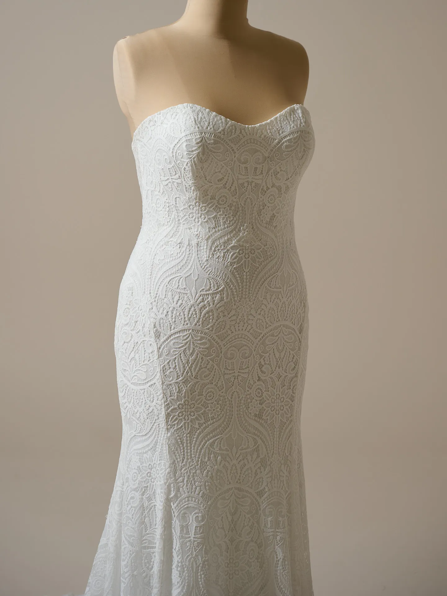 Maggie Sottero Berkeley front view lace sheath bridal dress