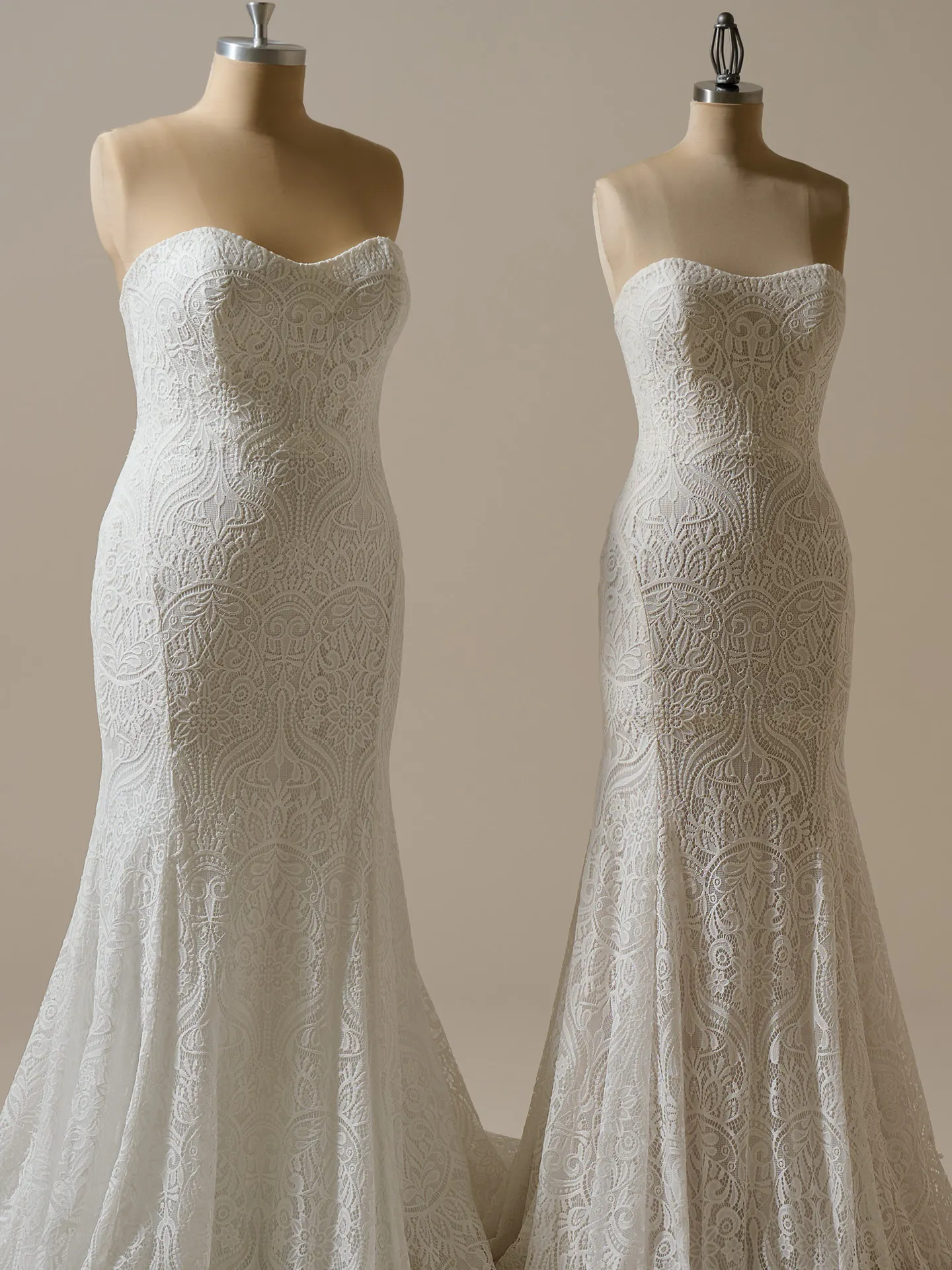 Maggie Sottero Berkeley lace sheath bridal dress front view