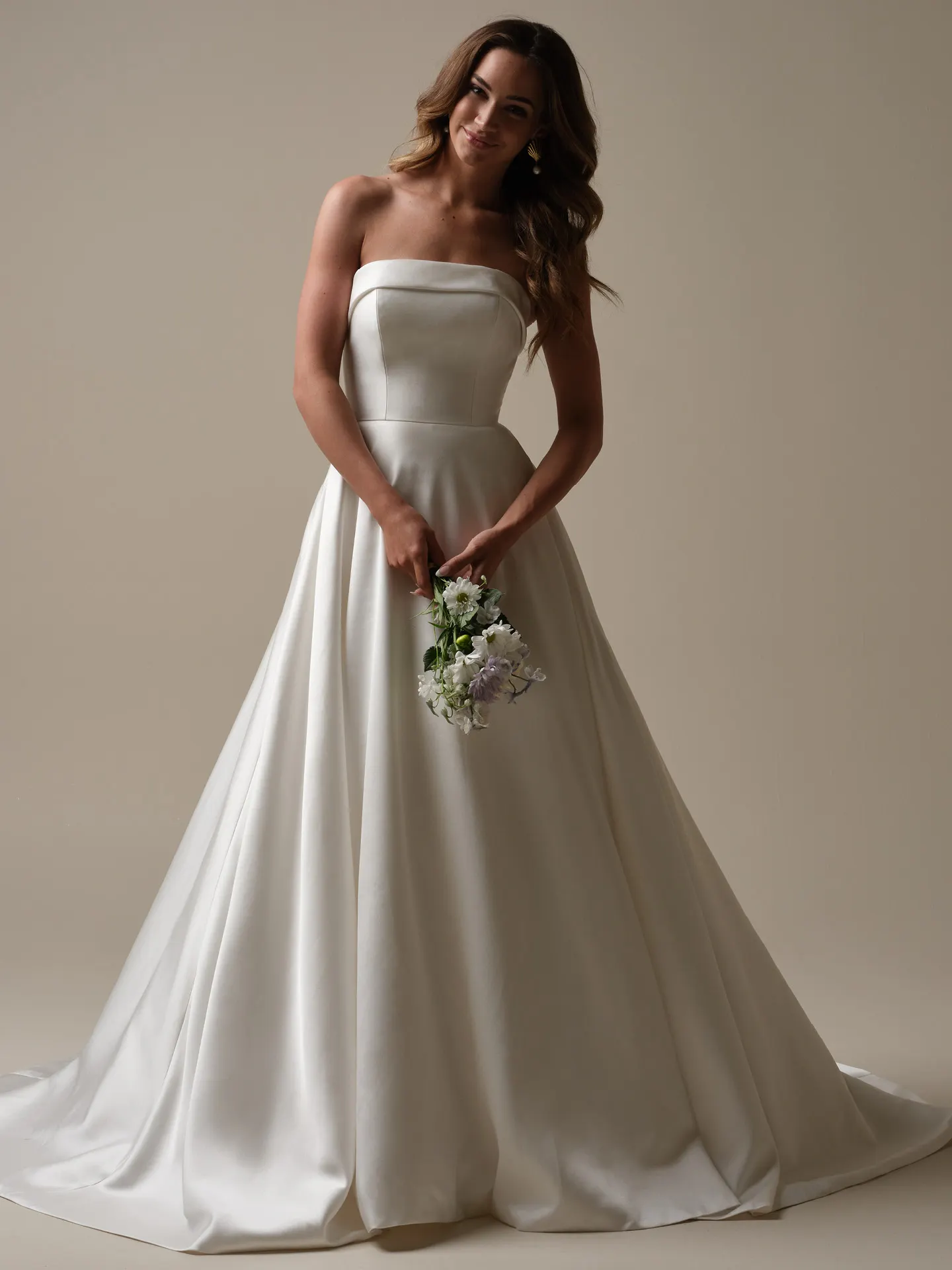 Rebecca Ingram Elizabeth Marie A-line gown front view