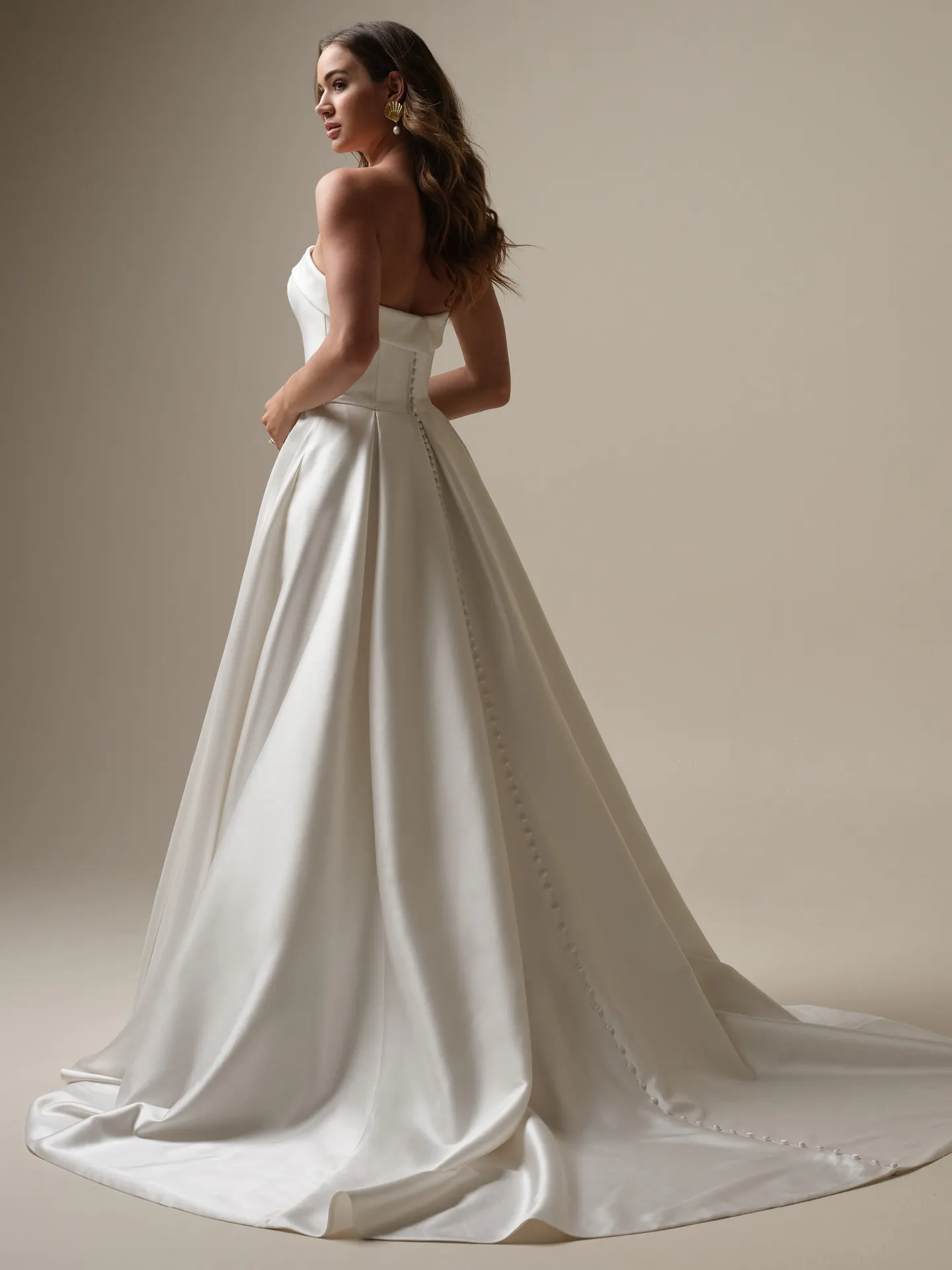Rebecca Ingram Elizabeth Marie A-line wedding dress back view