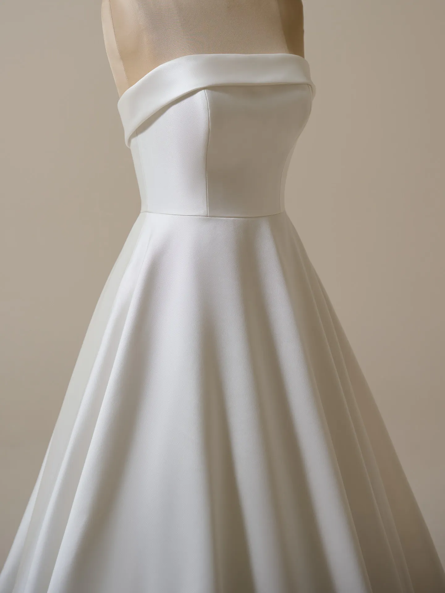 Rebecca Ingram Elizabeth Marie A-line satin dress side view