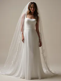 Sparkly cathedral length veil with shimmering sequins