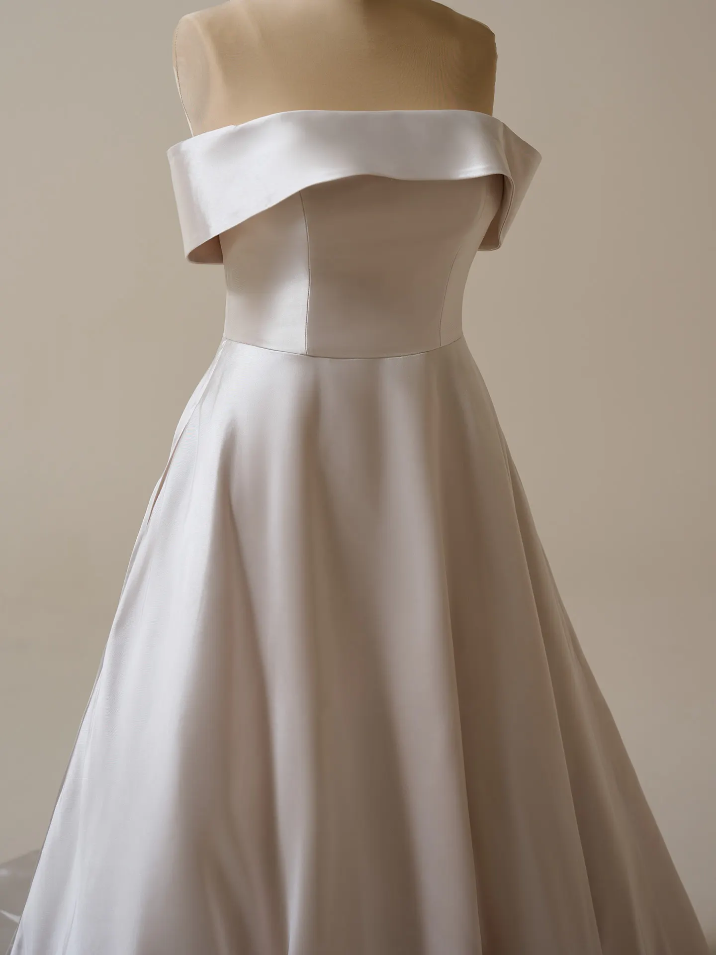 Maggie Sottero Perri Mikado A-line dress front view