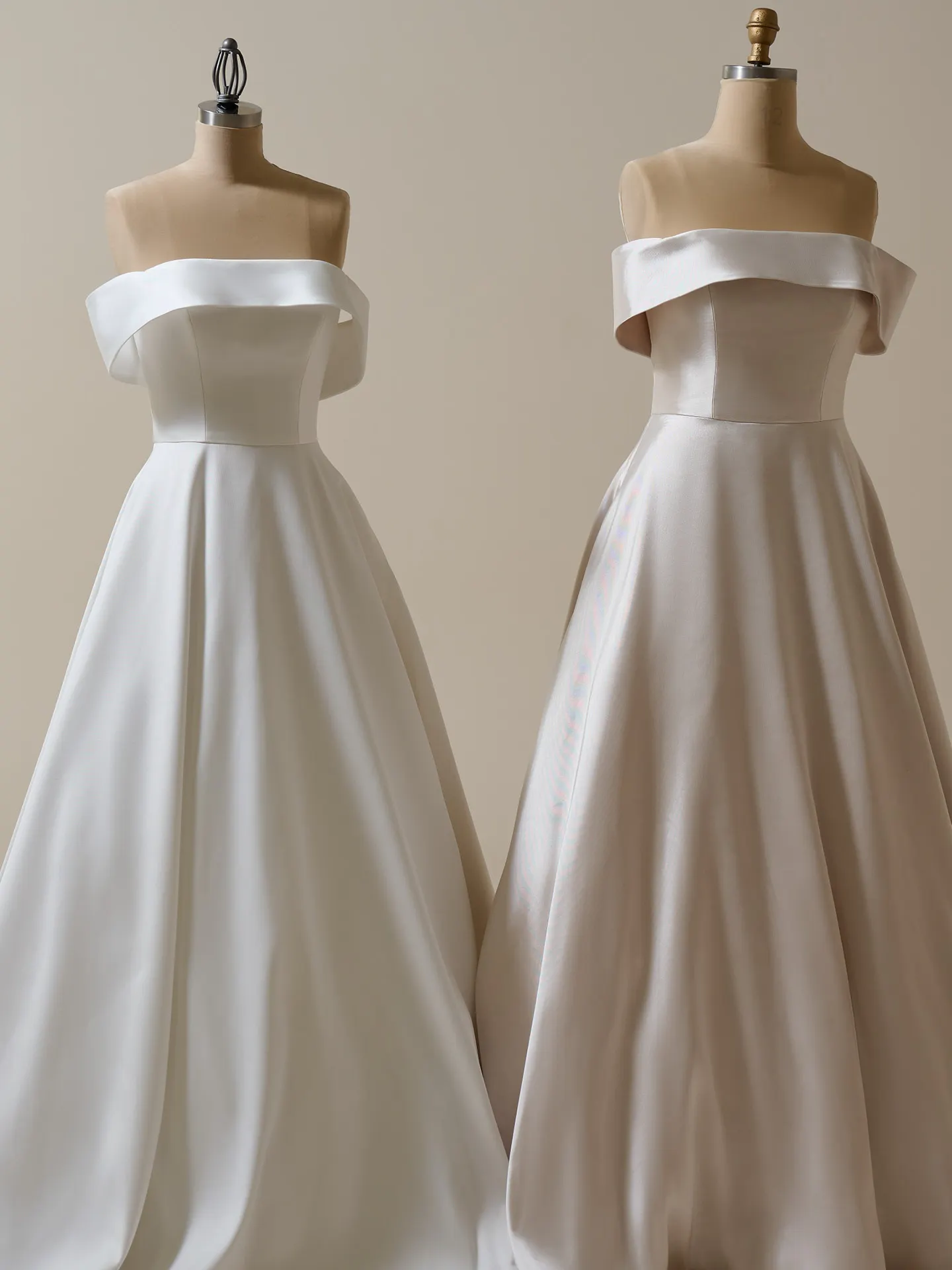 Maggie Sottero Perri front view A-line wedding dress on mannequin