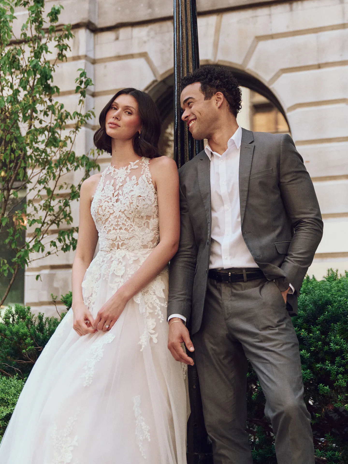 Maggie Sottero Rickie lace A-line gown front view