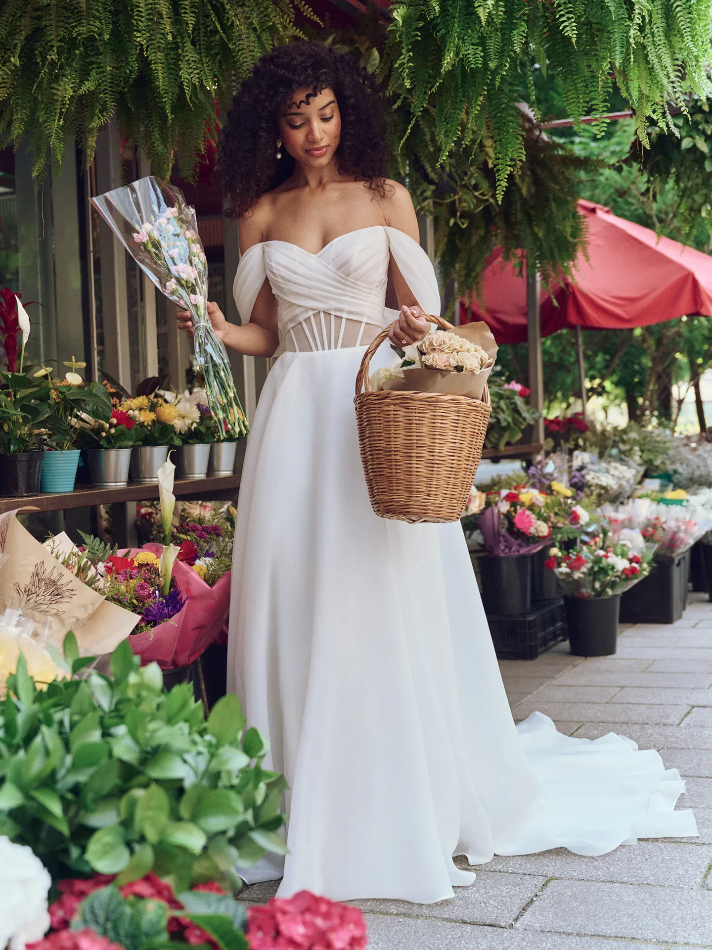 Sunny strapless sweetheart a-line wedding gown front view Maggie Sottero
