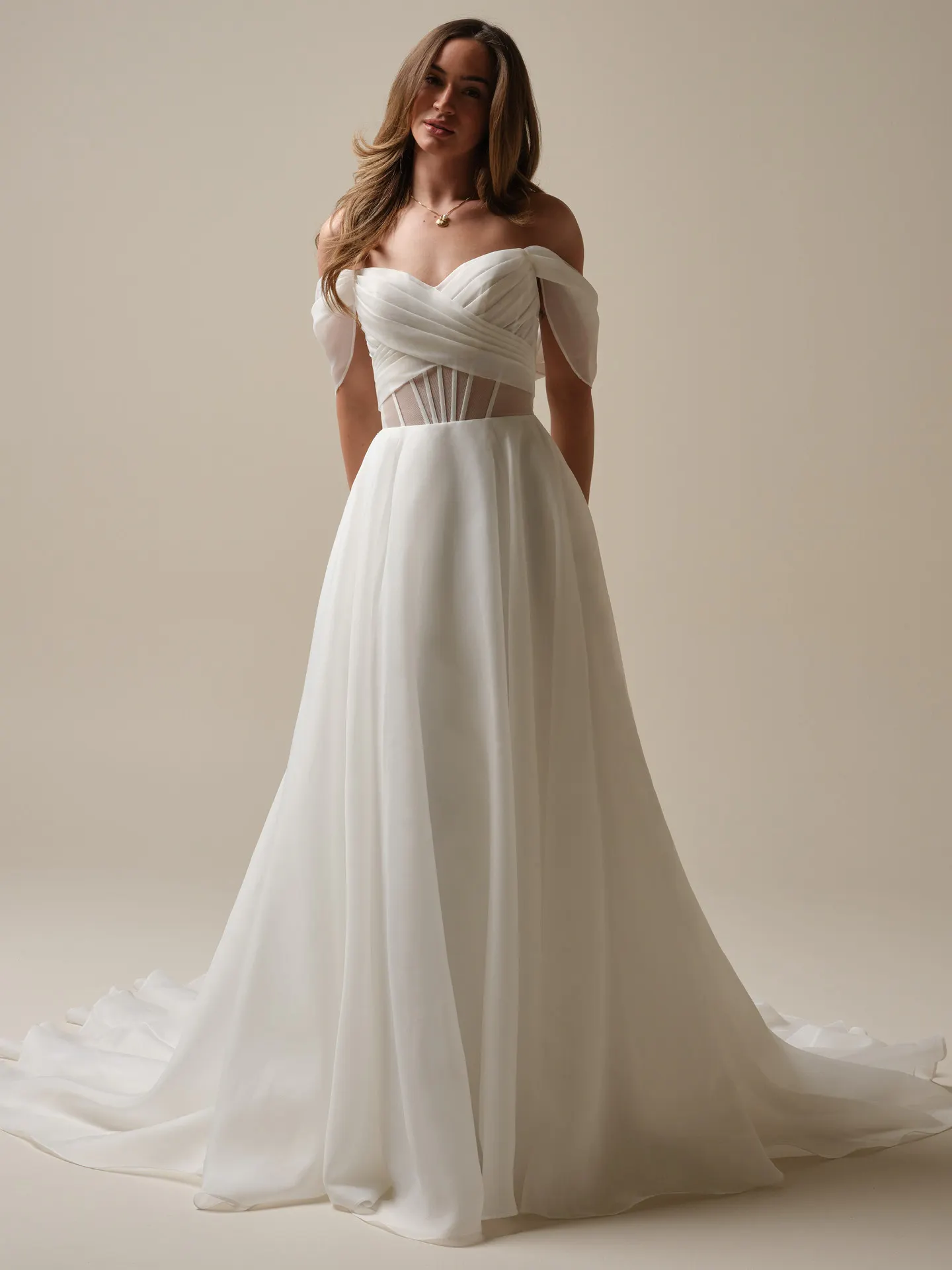 Maggie Sottero Sunny front view strapless sweetheart A-line wedding gown