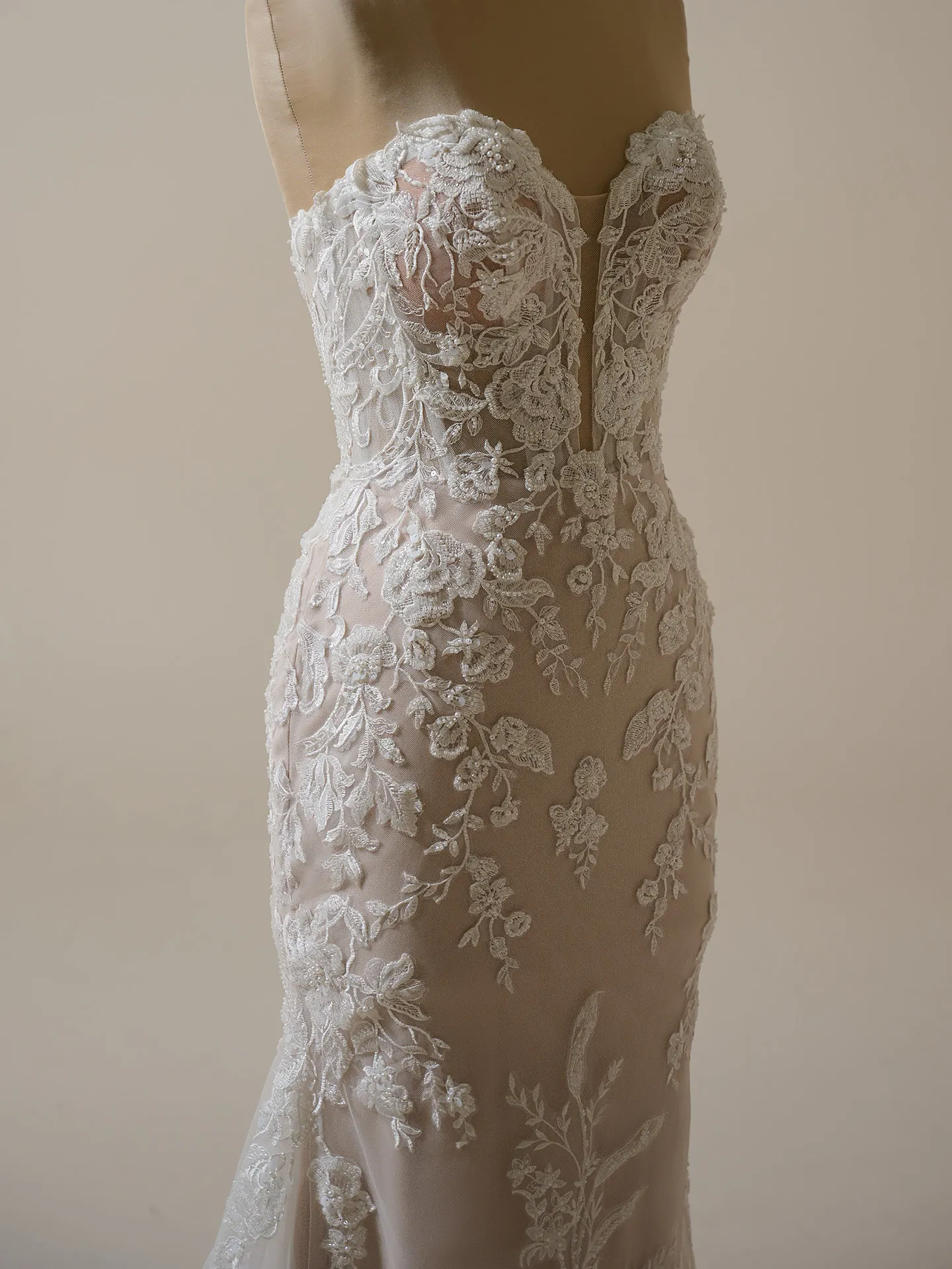 Maggie Sottero Tegan back view lace mermaid wedding dress