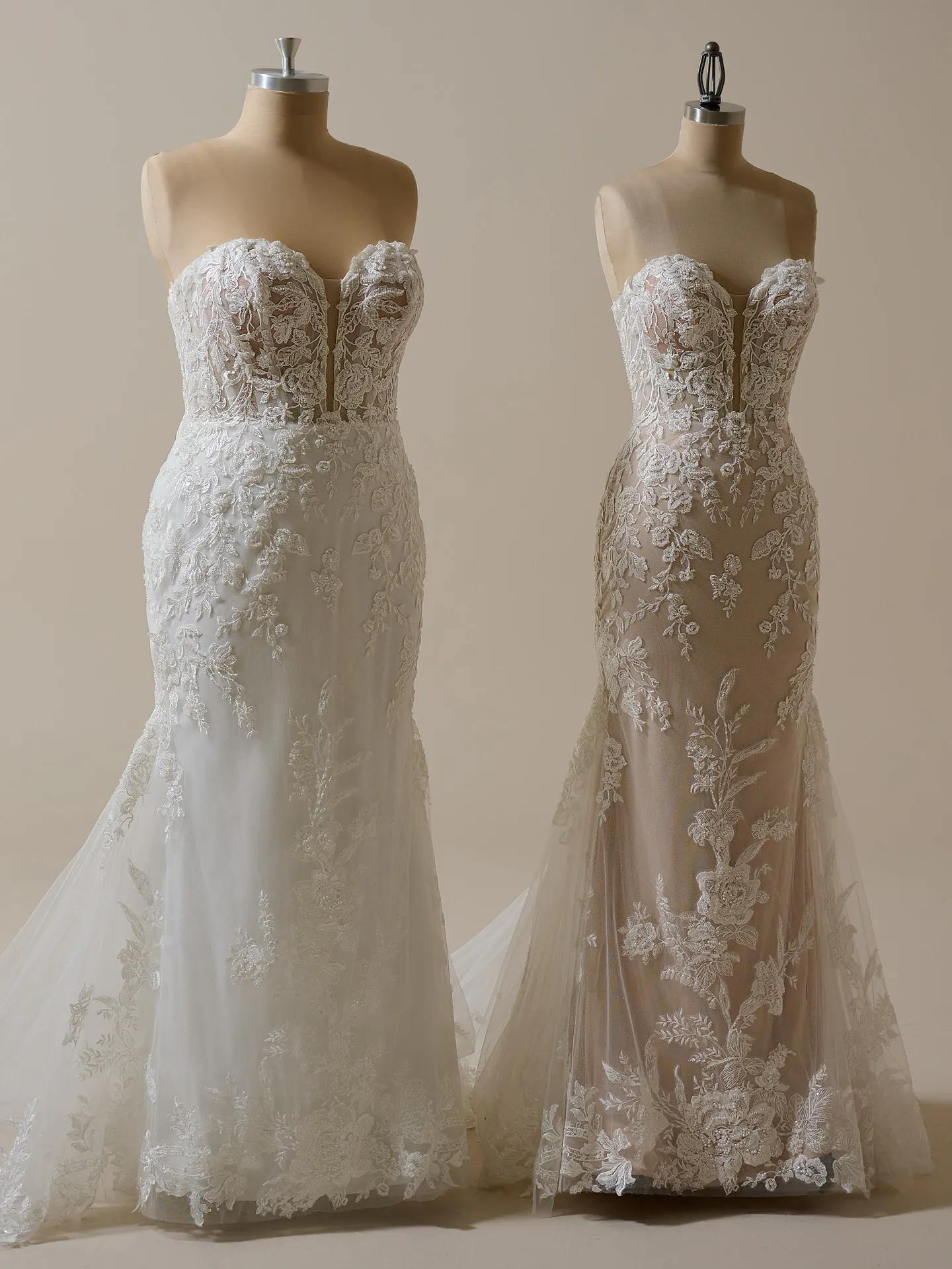 Maggie Sottero Tegan illusion mermaid bridal dress front view