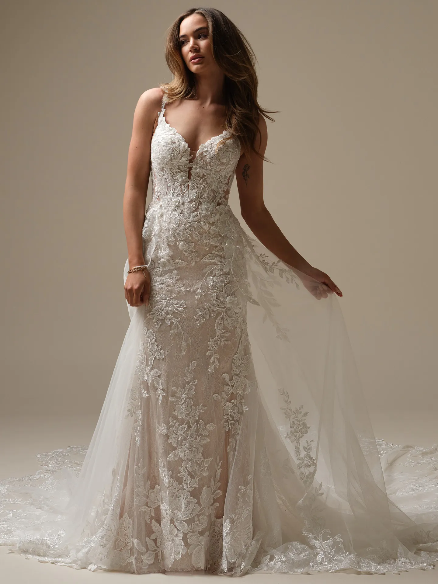 Sottero and Midgley Adrian front view lace mermaid wedding gown