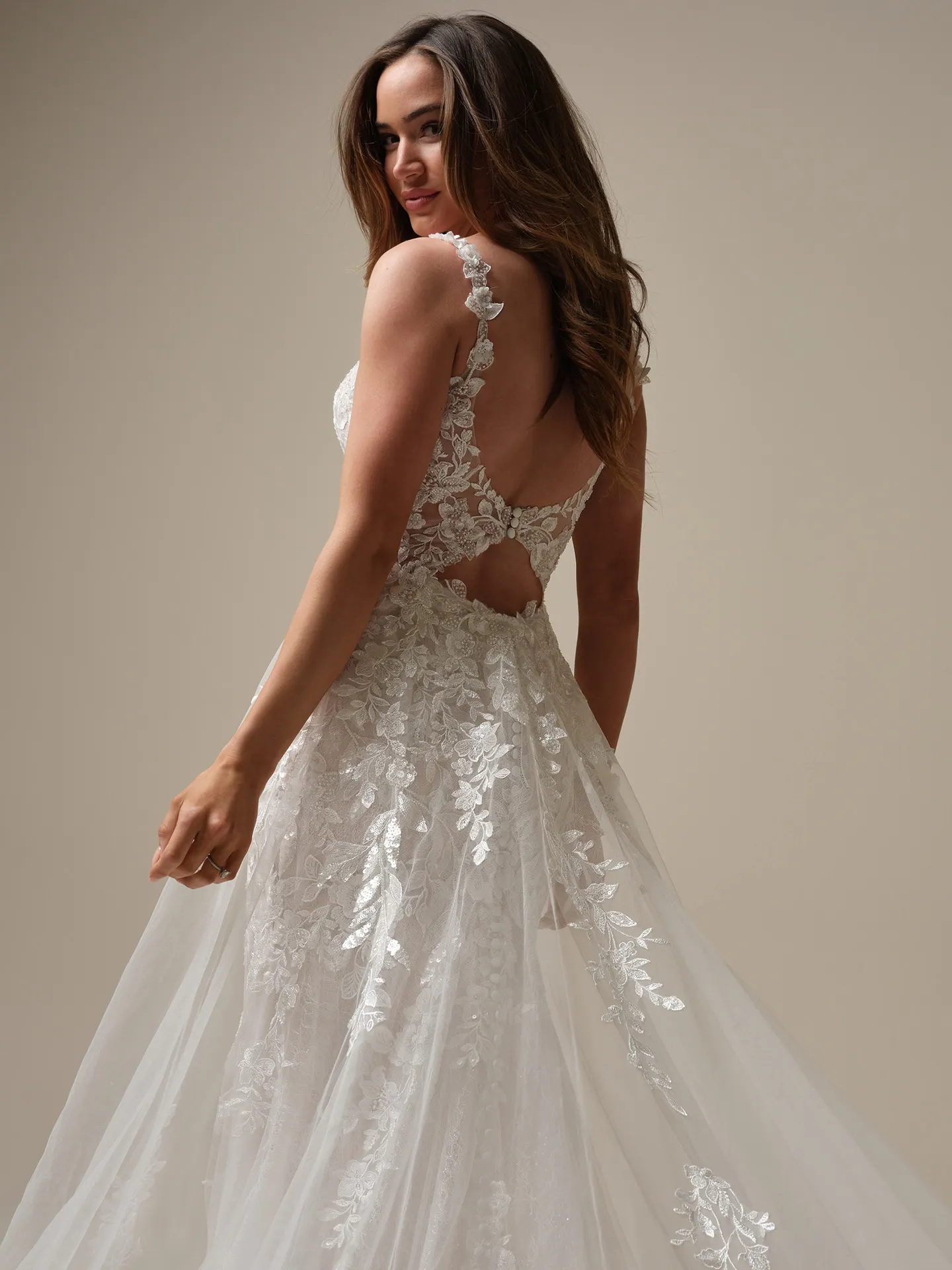 Sottero and Midgley Adrian back view lace mermaid gown