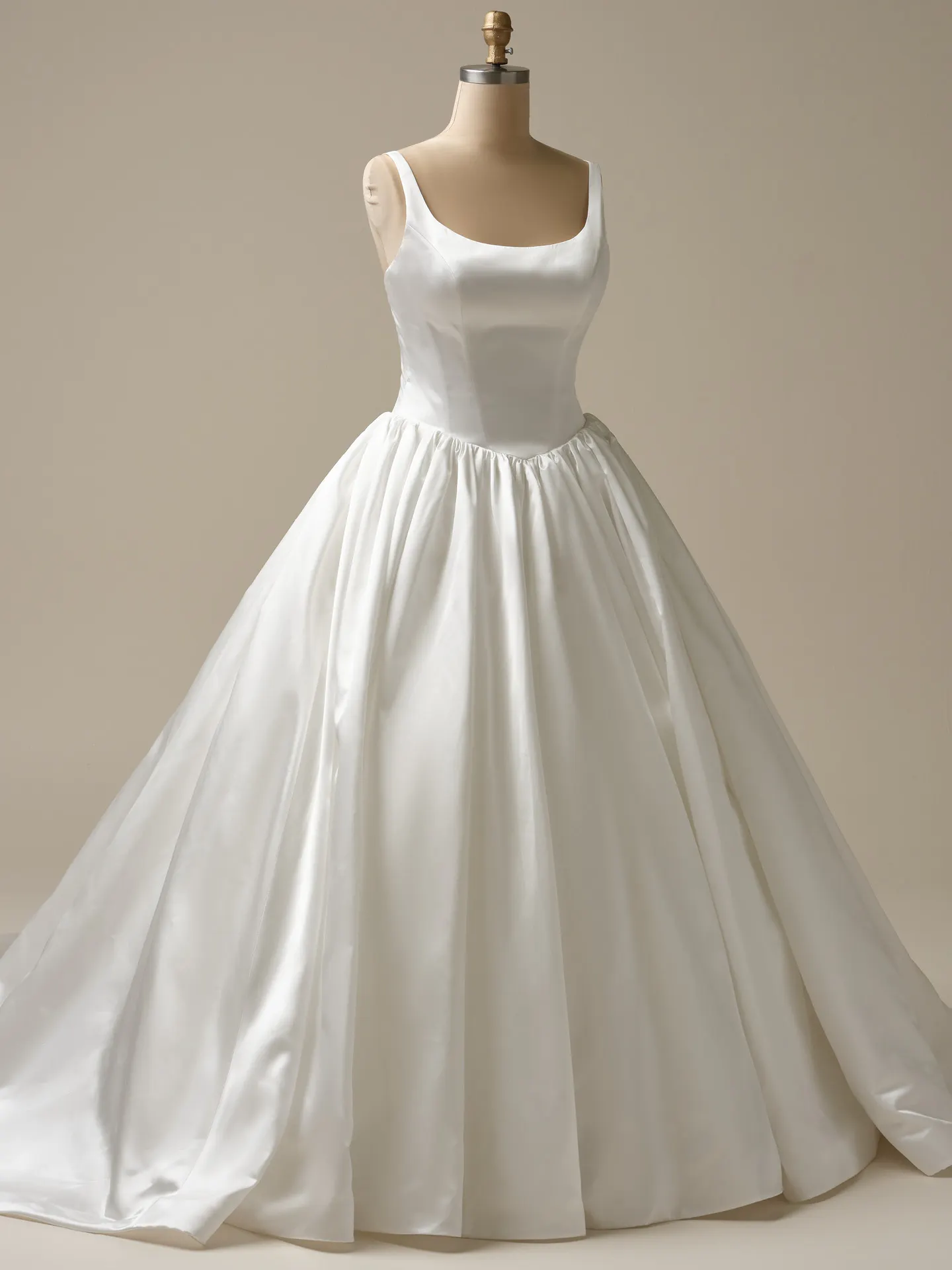 Sottero and Midgley Diaz satin ball gown front view