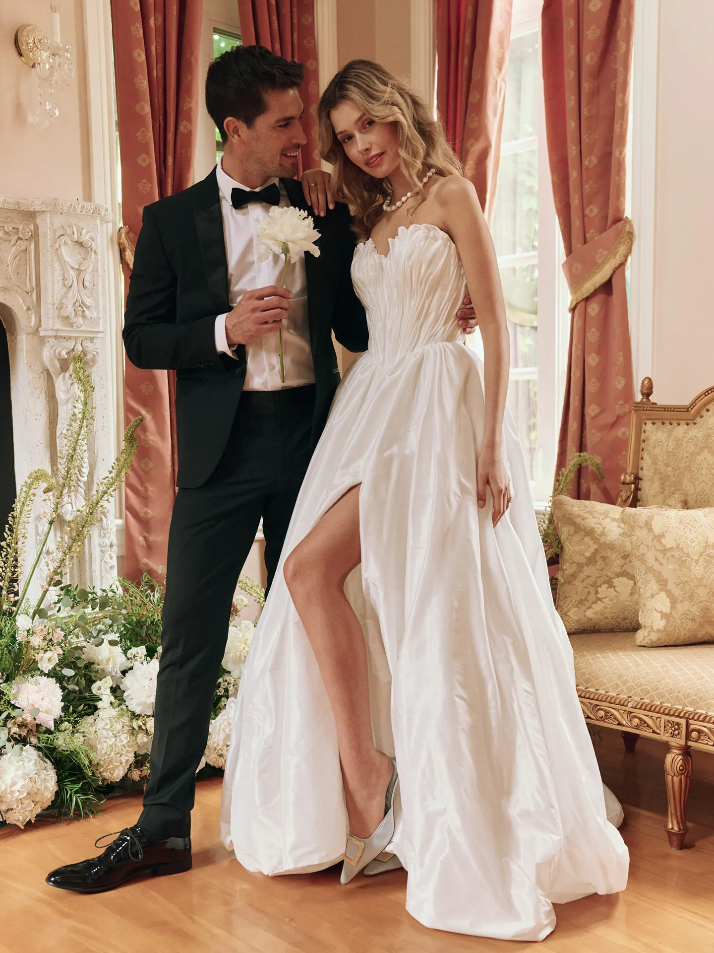 bridesmaid dresses lafayette Ruched Taffeta Ruffle Bridal Dress | Maggie Sottero Primary color:Off White SPRING/SUMMER NOT CASUAL Blue Dress Costume Ideas
