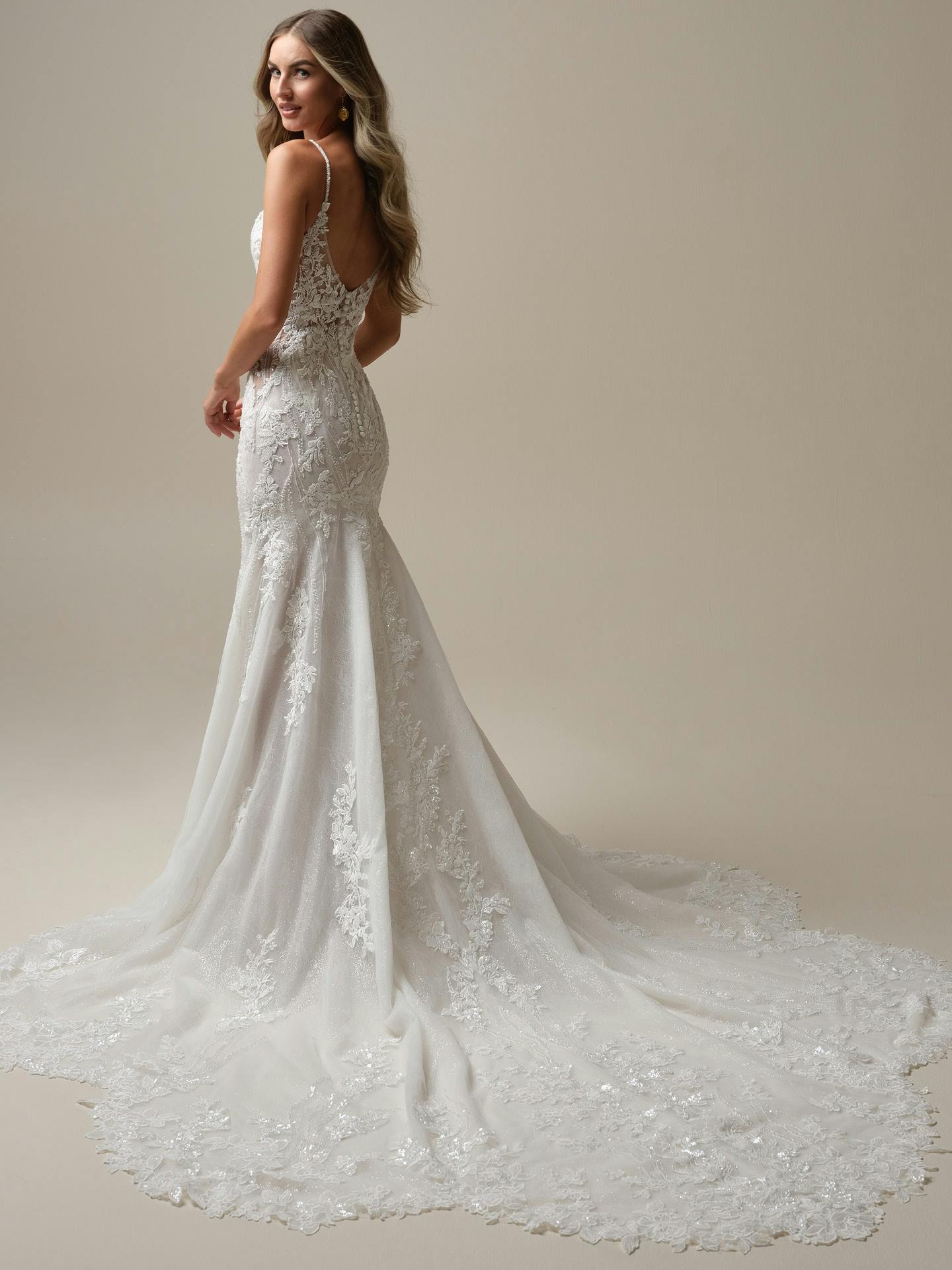 Lina Square Neck Mermaid Bridal Gown with Hip Dips | Sottero