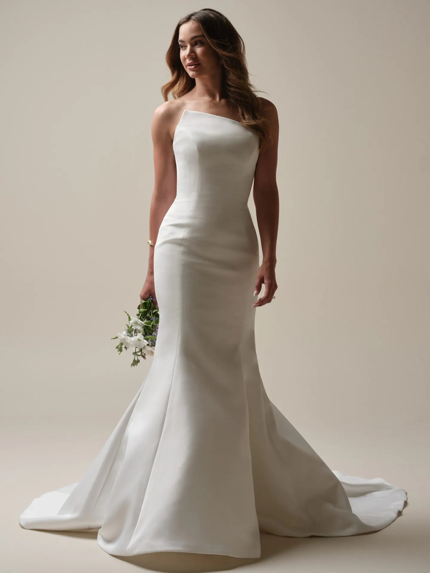 Sottero and Midgley Nesrine asymmetrical mermaid wedding dress front view